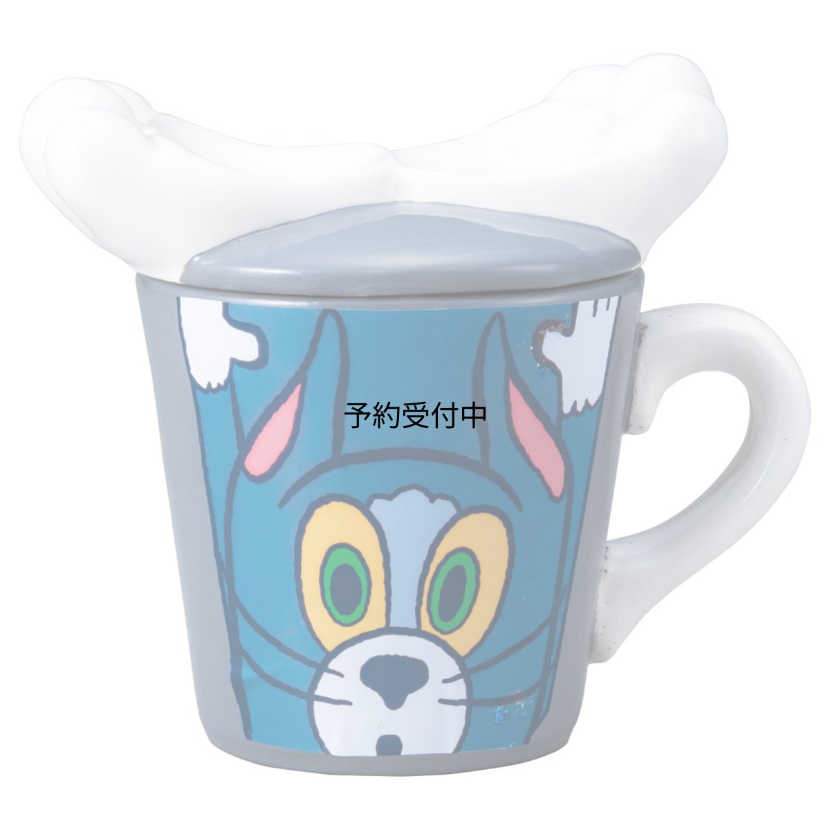 画像1: 「 トムとジェリー 」 トム マグカップ ふた付き 約２４５ｍｌ ＳＡＮ３７１１ グレー (1)