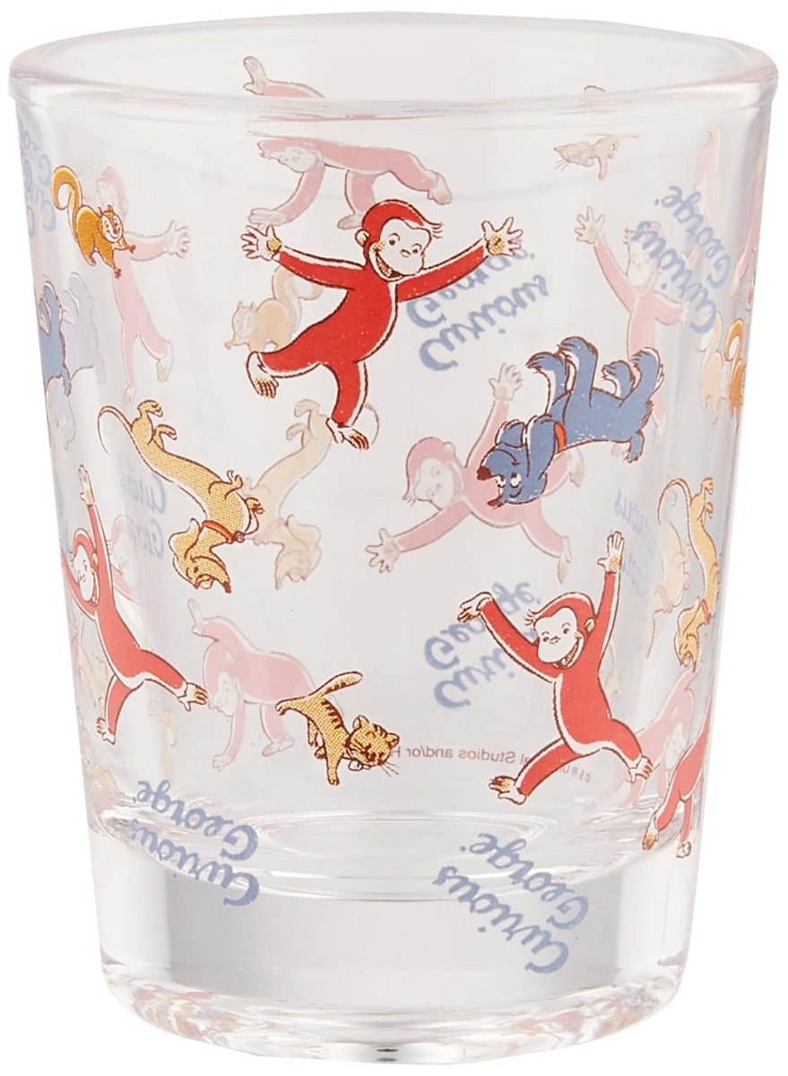 画像1: サンアート おさるのジョージ ミニ グラス タンブラー 約５０ｍｌ フレンズ ＳＡＮ３７２８?４ (1)