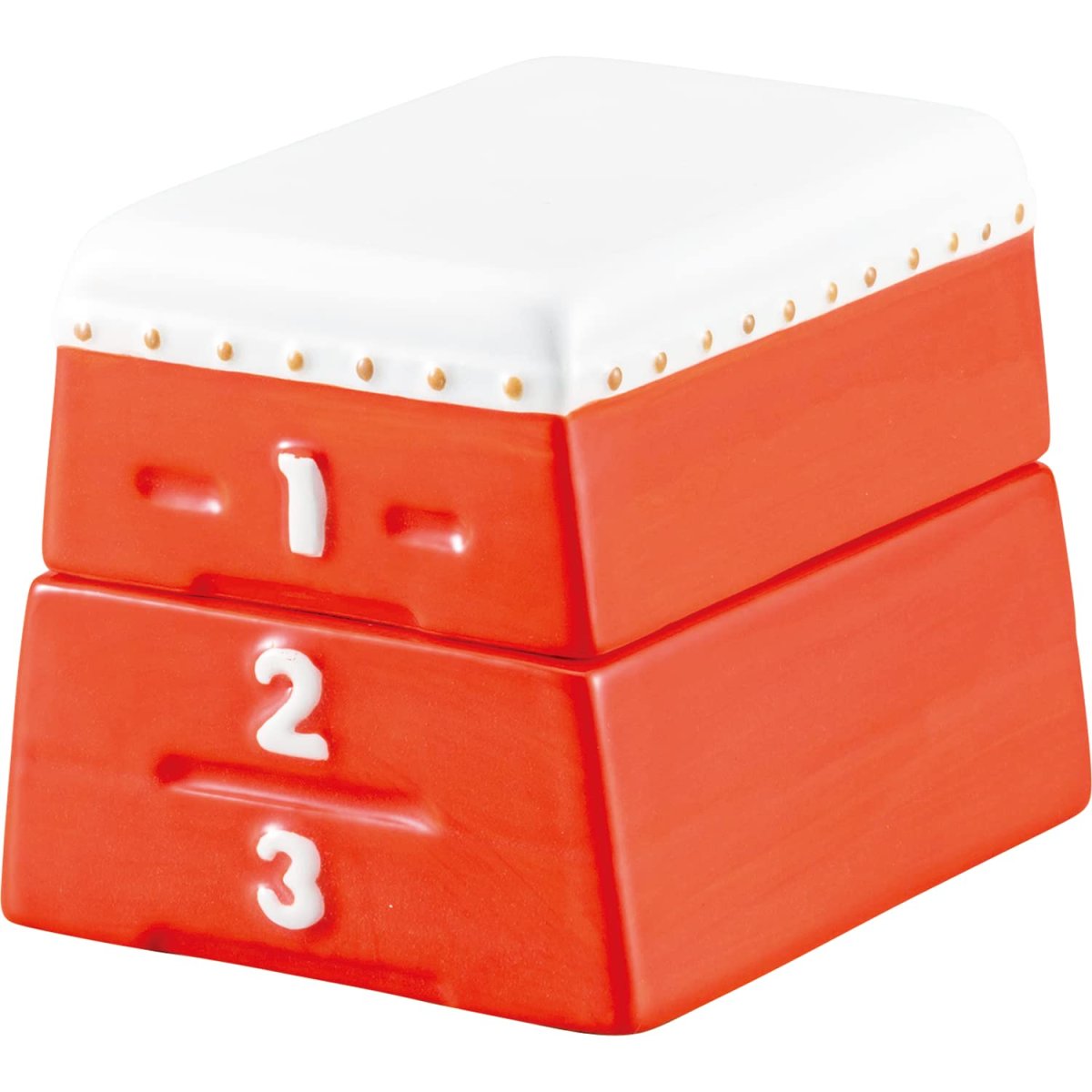 画像1: おもしろ食器 小皿 ２枚セット 跳び箱型 小物入れ ＳＡＮ３７８５ (1)