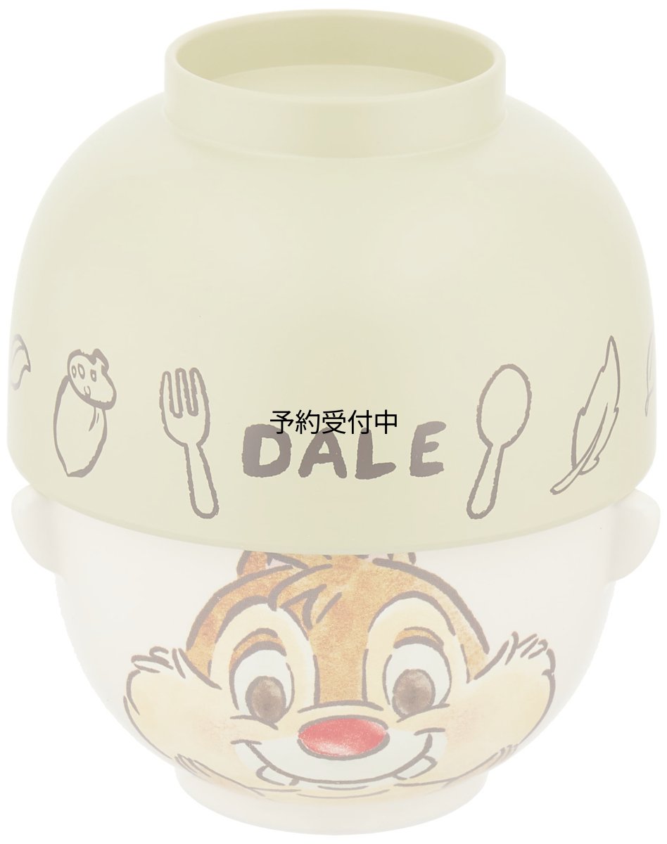 画像1: サンアート ディズニー 「 チップとデール 」 デール 汁椀・お茶碗 セット 大 約４８０ｍｌ 水彩タッチ ＳＡＮ３２４７?６ (1)