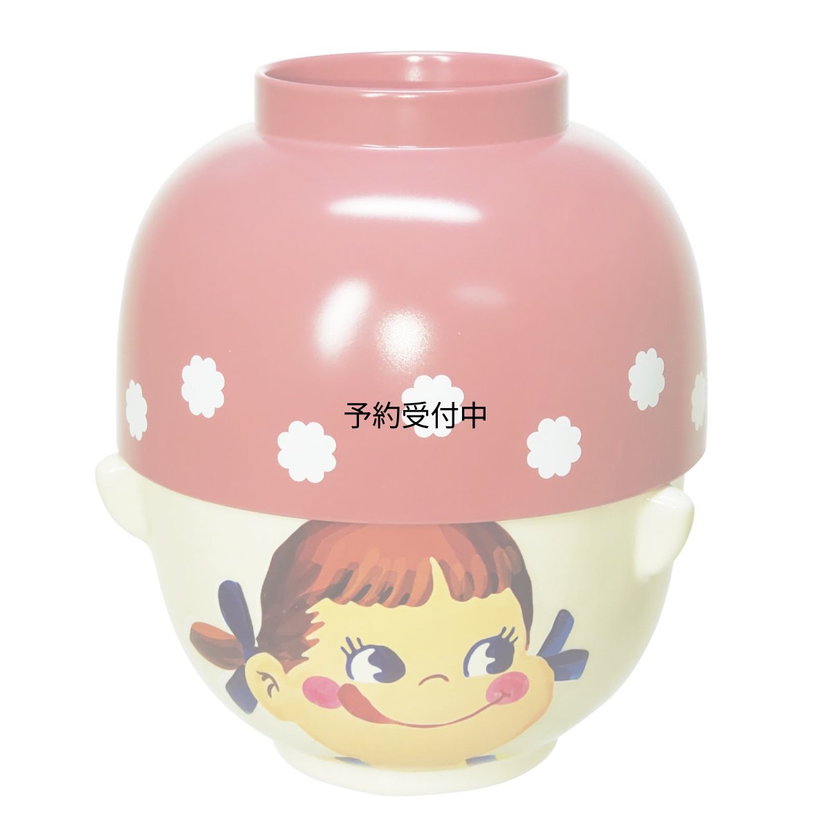 画像1: サンアート 不二家 ペコちゃん Ｐｅｋｏ 汁椀・お茶碗 セット 大 約４８０ｍｌ クレヨンタッチ ＳＡＮ３８０１ 透明 (1)