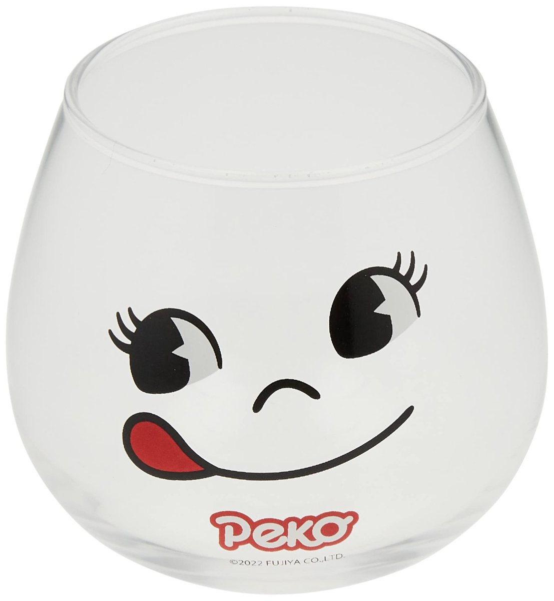 画像1: サンアート 不二家 ペコちゃん Ｐｅｋｏ ゆらゆら グラス 約２９０ｍｌ スマイル ＳＡＮ３８０５ 透明 (1)