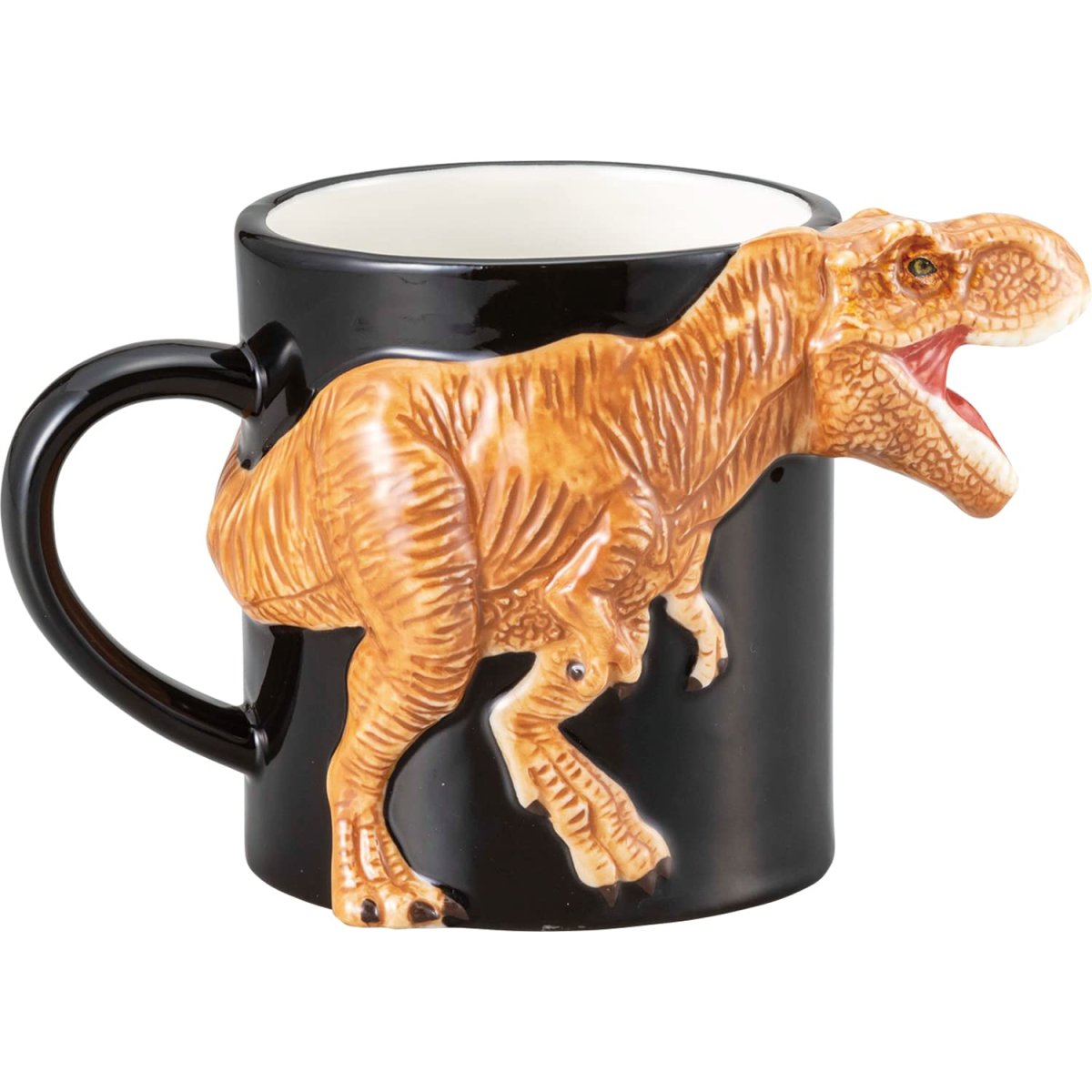 画像1: サンアート 「 ジュラシック・ワールド 」 Ｔ?ＲＥＸ マグカップ 半立体 約３００ｍｌ グッズ 食器 ＳＡＮ３８２０?２ ブラック (1)