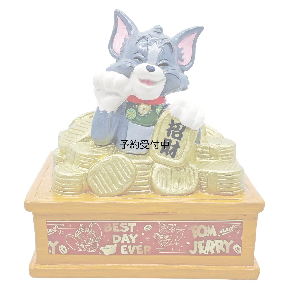 画像1: 「 トムとジェリー 」 トム 貯金箱 宝くじスタンド付き １３ｃｍ ＳＡＮ３８４７ (1)
