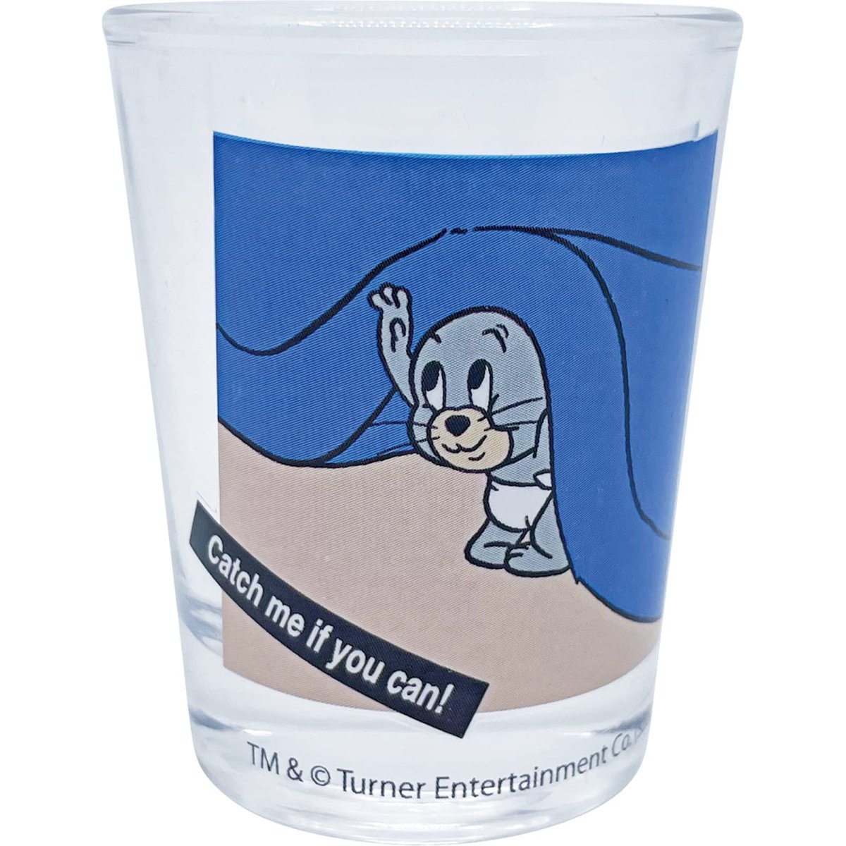 画像1: サンアート 「 トムとジェリー 」 タフィー ミニ グラス タンブラー 約５０ｍｌ Ｃａｔｃｈ ｍｅ 日本製 ＳＡＮ３９３１?３ (1)