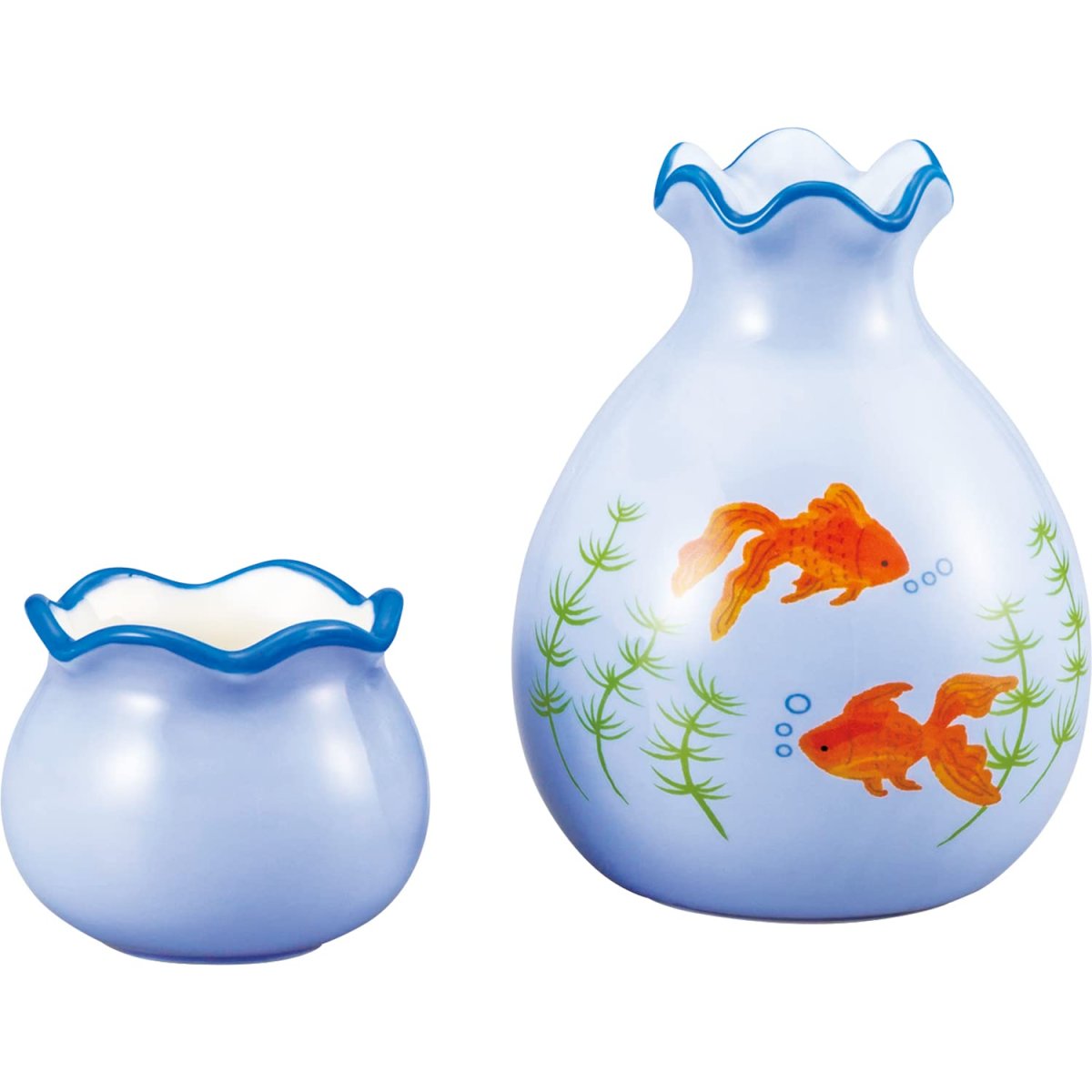 画像1: おもしろ食器 徳利 ＆ おちょこ セット 約３７０ｍｌ 金魚鉢 ＳＡＮ３８６７ (1)
