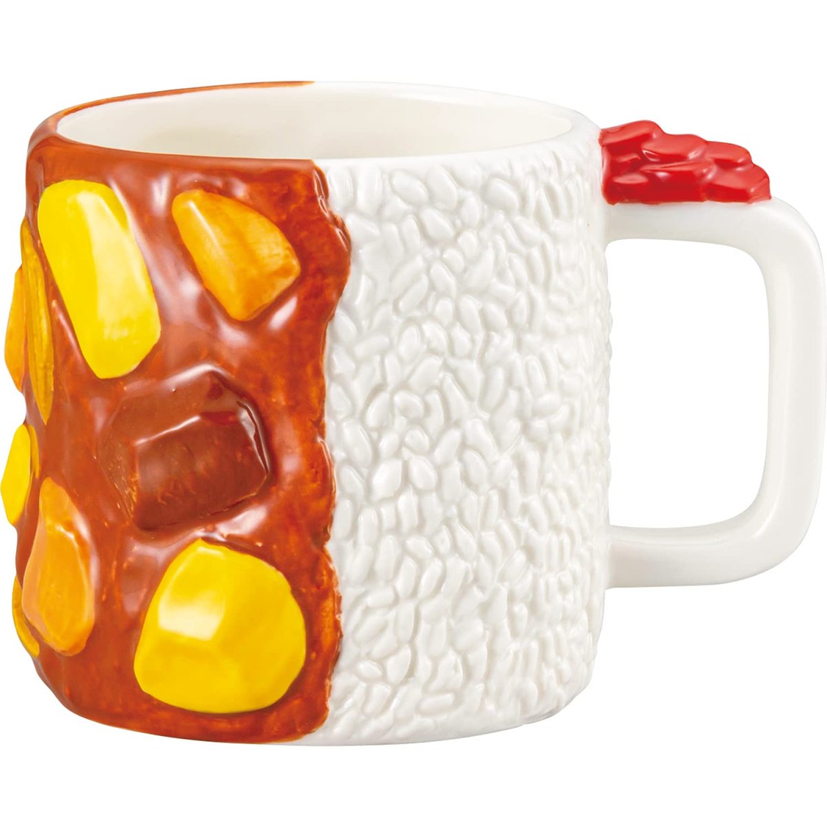 画像1: おもしろ食器 マグカップ 約４７０ｍｌ カレーライスマグ ＳＡＮ３８８９ (1)