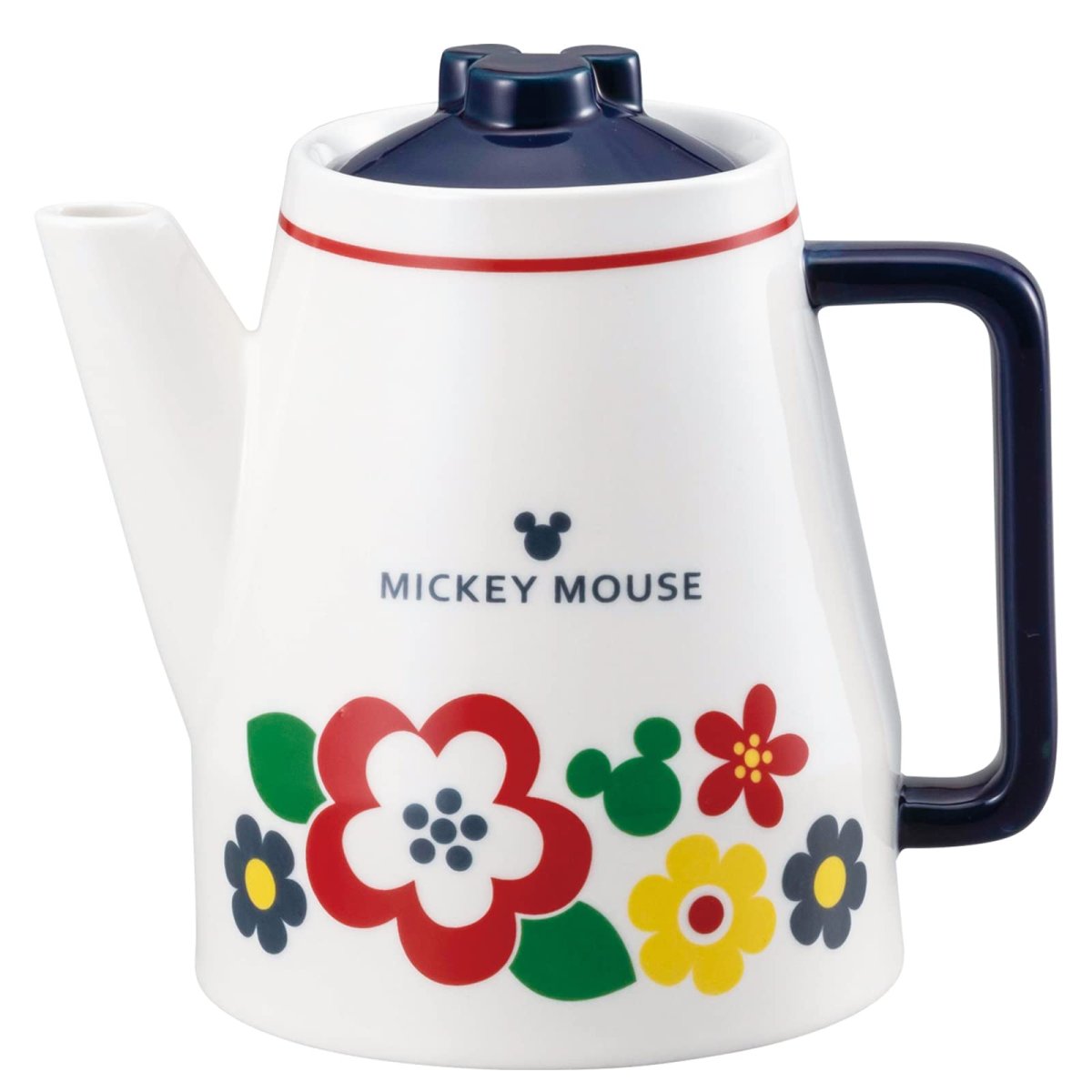 画像1: サンアート ディズニー ミッキーマウス ポット ティーポット 約１０００ｍｌ レトロ カフェ ＳＡＮ３９２３ (1)