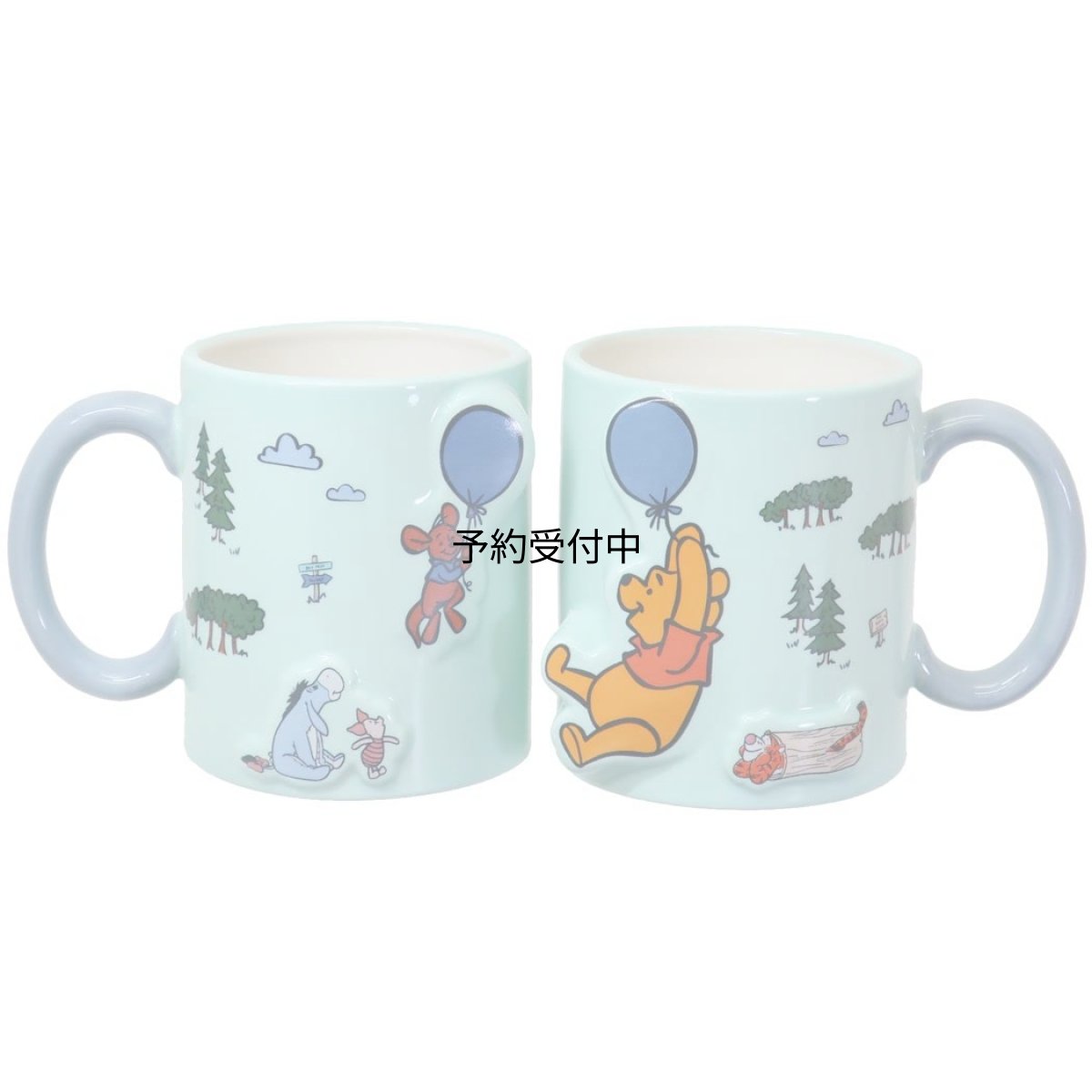 画像1: サンアート ディズニー 「 くまのプーさん 」 ペアマグ マグカップ ２個セット 約３２０ｍｌ 森の仲間 ＳＡＮ３９７４ (1)
