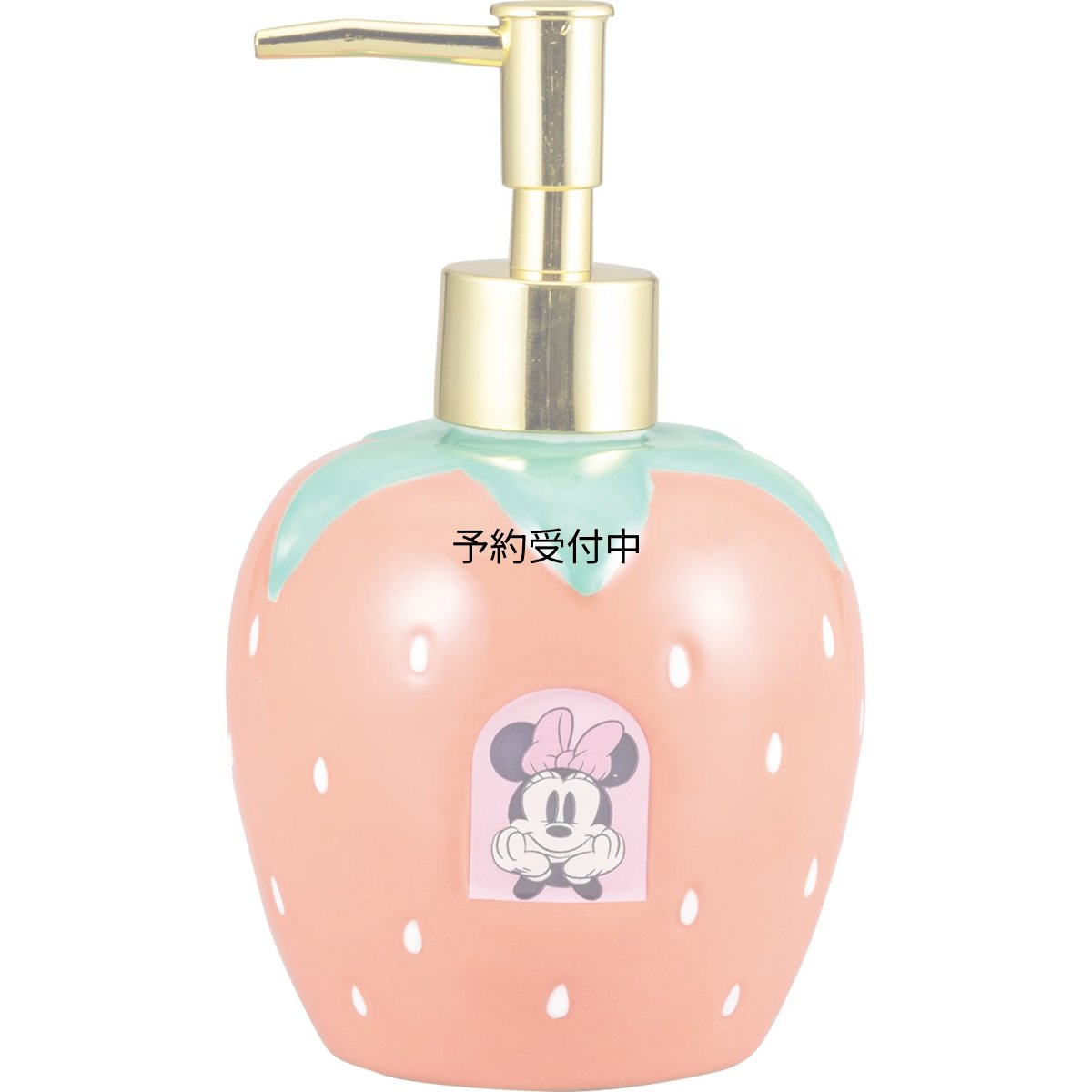 画像1: サンアート ディズニー ミニーマウス ソープディスペンサー いちご柄 シャンプー ミニー グッズ 雑貨 バス用品 サニタリー インテリア ＳＡＮ４００７ (1)