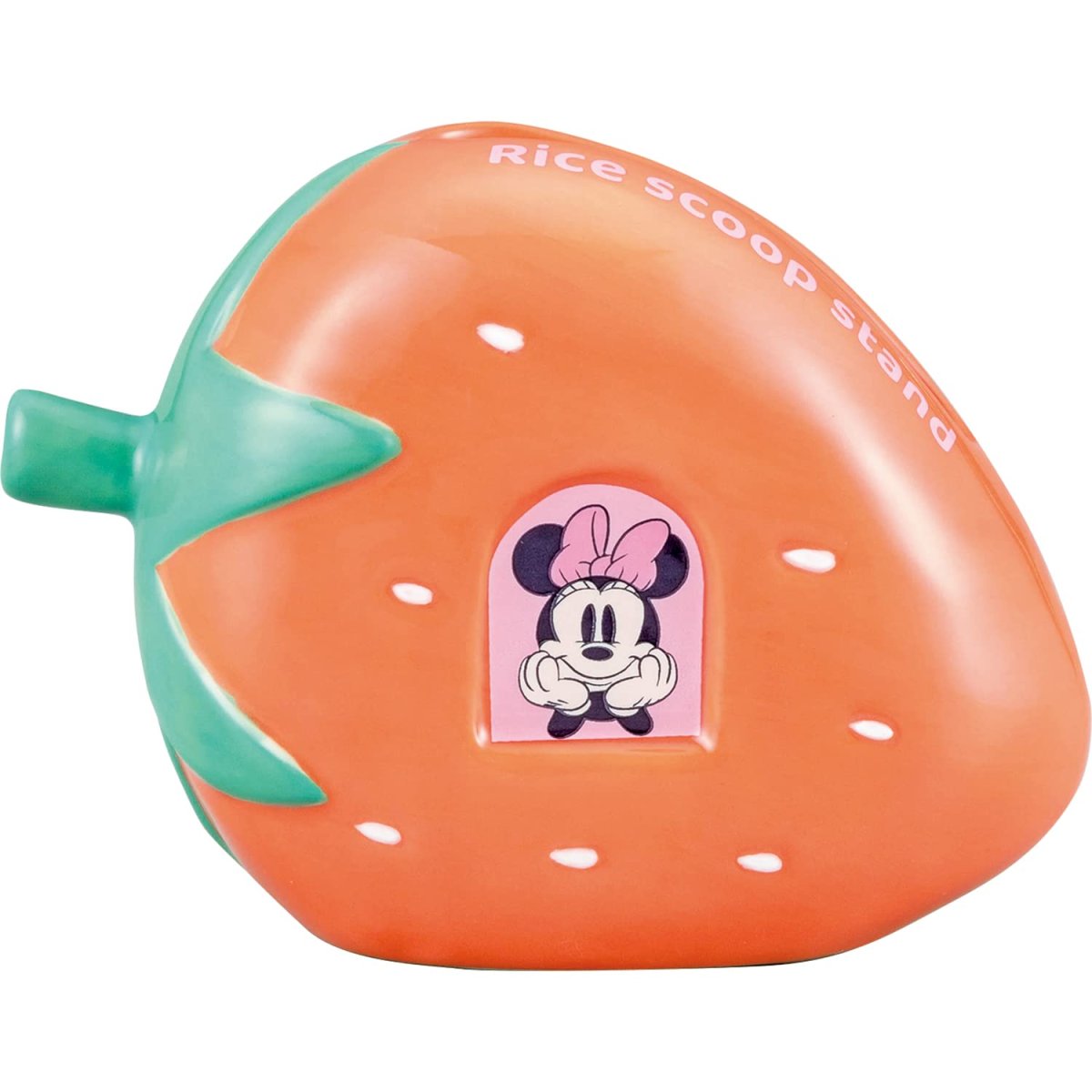 画像1: サンアート ディズニー ミニーマウス しゃもじ立て いちご柄 ミニー 雑貨 グッズ キッチン用品 食器 ＳＡＮ４００８ (1)