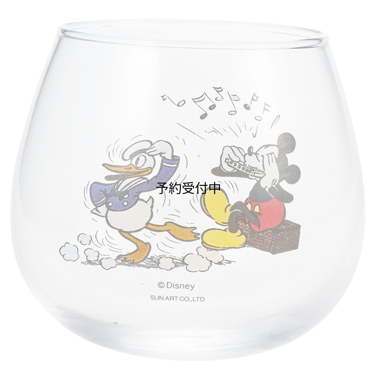 画像1: サンアート ディズニー ミッキーマウス ＆ ドナルドダック レトロ ゆらゆらタンブラー グラス 約２９０ｍｌ グッズ 雑貨 食器 ガラス 日本製 ＳＡＮ４０３５?２ (1)