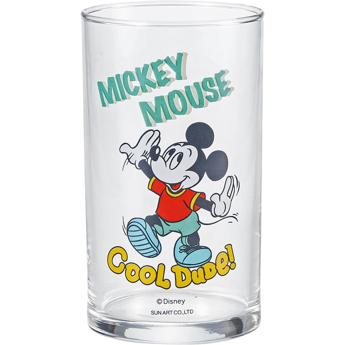 画像1: サンアート ディズニー ミッキーマウス グラス タンブラー 約１６０ｍｌ Ｃｏｏｌ Ｄｕｄｅ 日本製 ＳＡＮ４０３８?２ (1)