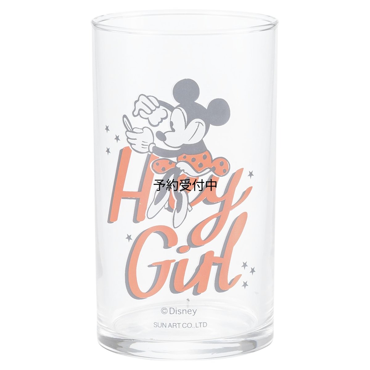 画像1: サンアート ディズニー ミニーマウス グラス タンブラー 約１６０ｍｌ Ｈｅｙ Ｇｉｒｌ 日本製 ＳＡＮ４０３８?３ (1)