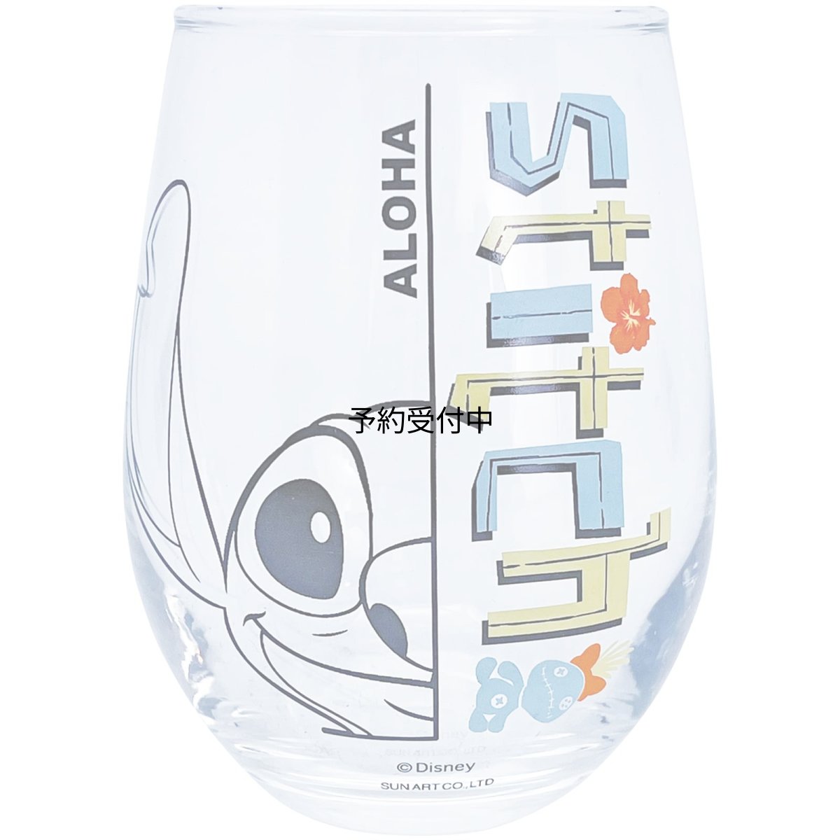 画像1: サンアート ディズニー 「 リロ＆スティッチ 」 丸型 グラスタンブラー 約３３０ｍｌ フェイス スティッチ グッズ 雑貨 食器 ガラス 日本製 ＳＡＮ４０４４?６ (1)