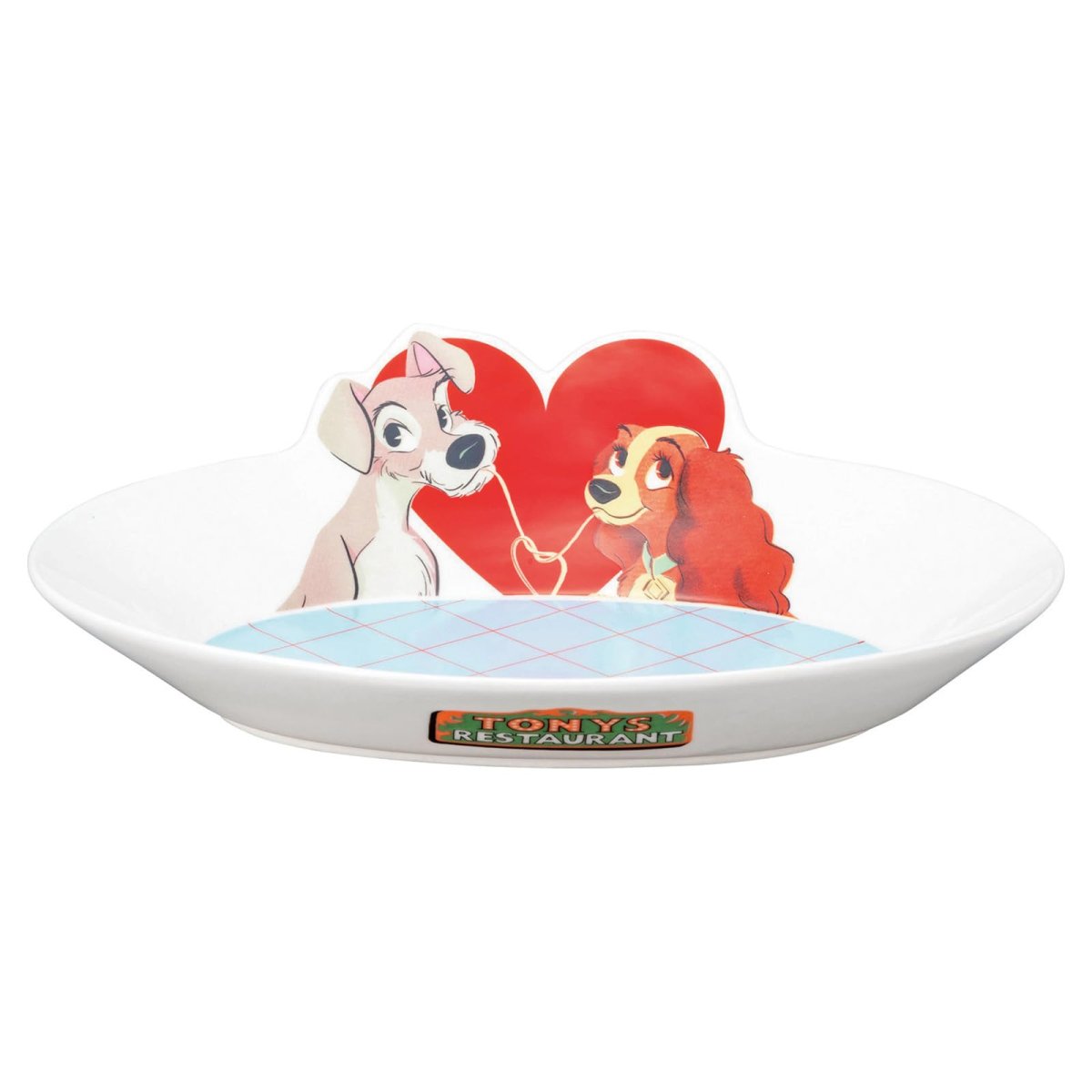 画像1: サンアート ディズニー 「 わんわん物語 」 プレート レディ ＆ トランプ パスタプレート 皿 食器 雑貨 グッズ ＳＡＮ４０５３ (1)