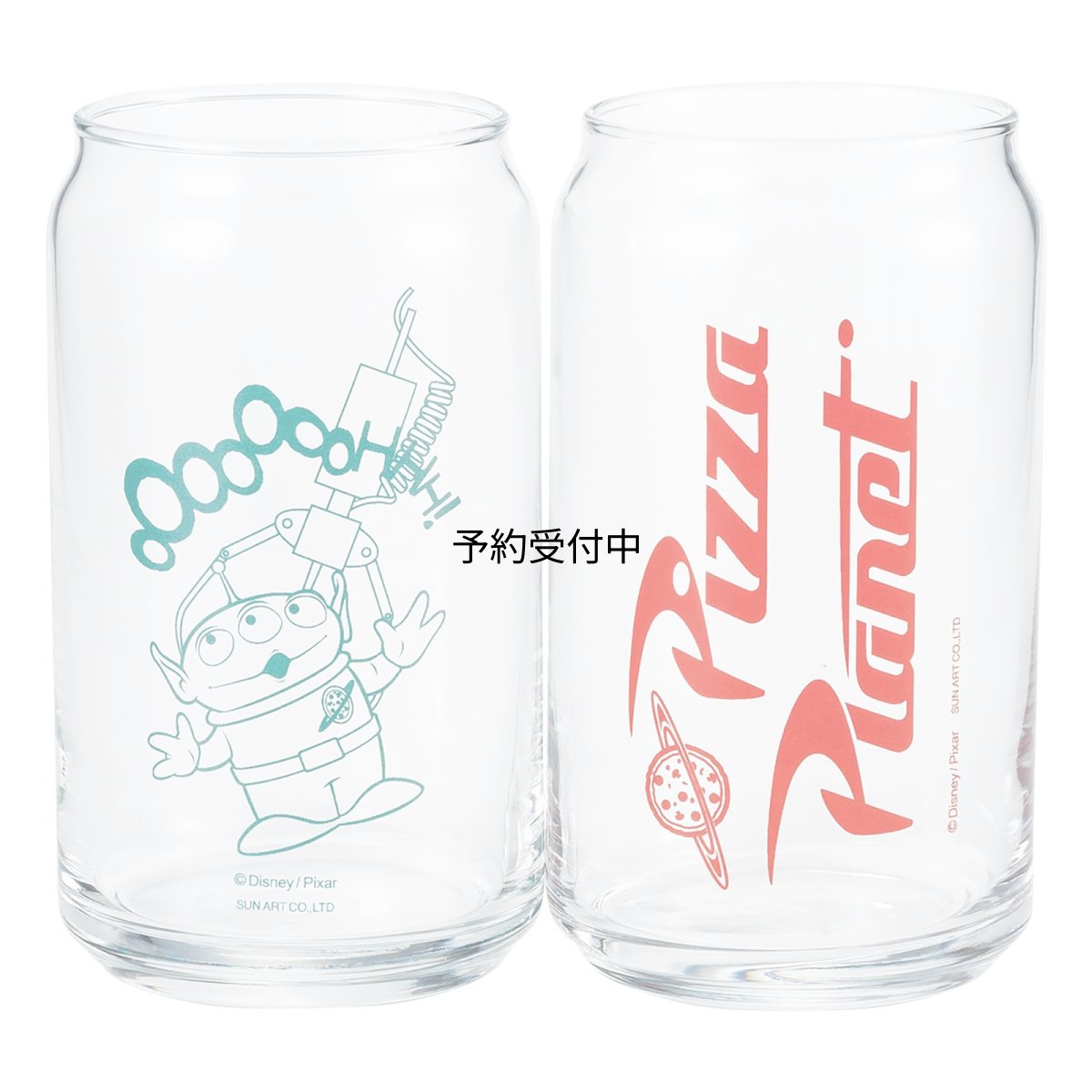 画像1: サンアート ディズニー ピクサー 「 トイ・ストーリー 」 エイリアン グラス ペア 缶型グラス ピザプラネット 約３６０ｍｌ 日本製 ＳＡＮ４０６５ (1)