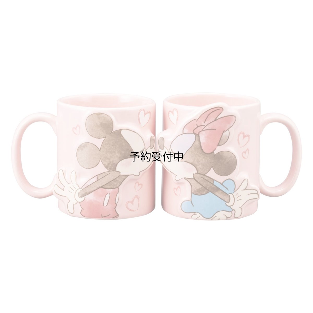 画像1: サンアート ディズニー ミッキーマウス ＆ ミニーマウス ペアマグ マグカップ ２個セット 約３００ｍｌ ＳＡＮ４０７７ (1)