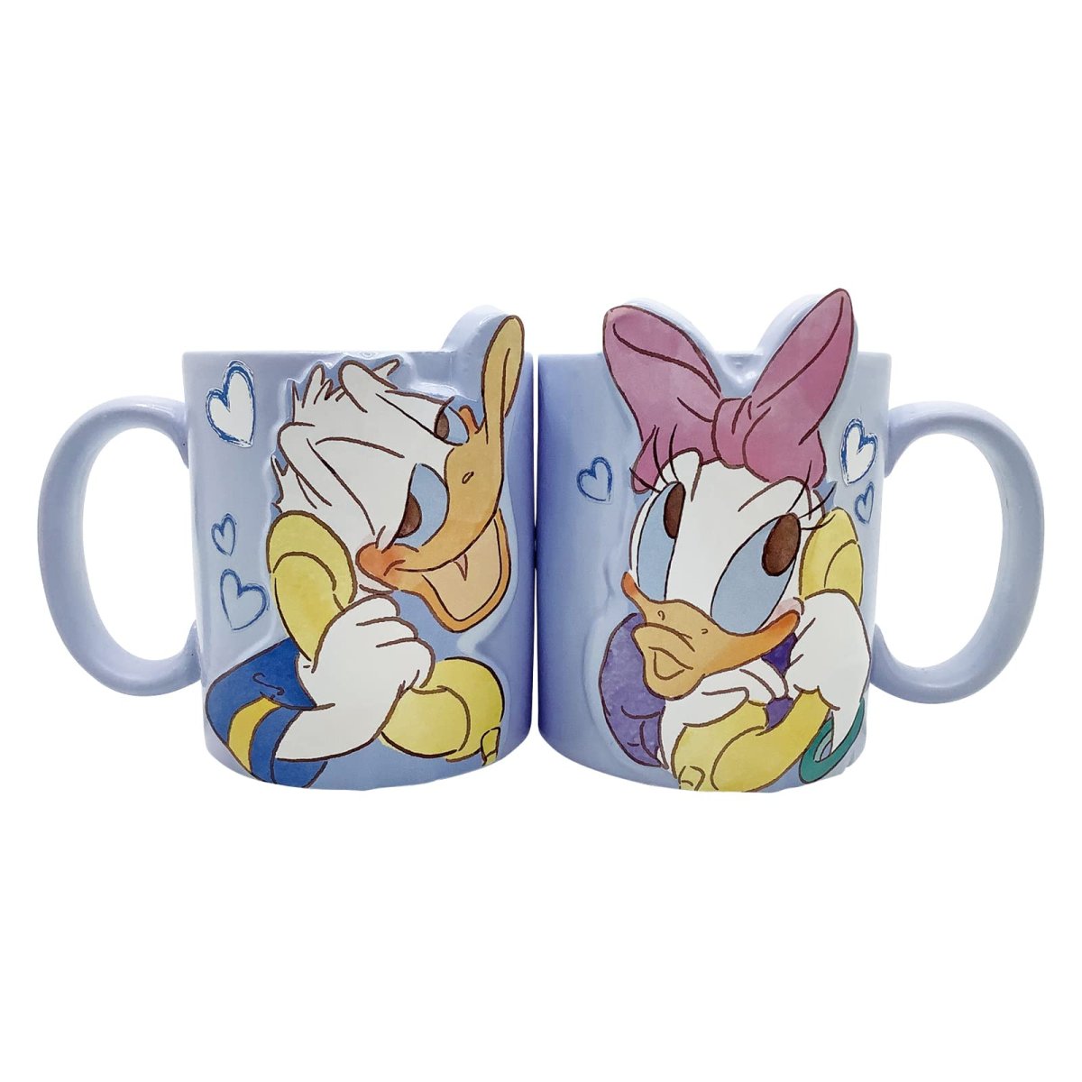 画像1: サンアート ディズニー ドナルドダック ＆ ディジーダック ペアマグ マグカップ ２個セット 約３００ｍｌ ＳＡＮ４０７８ (1)