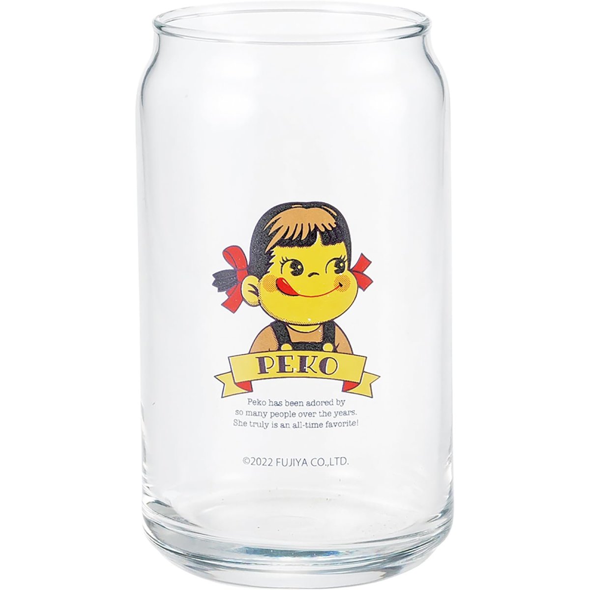 画像1: サンアート 不二家 ペコちゃん Ｐｅｋｏ 缶型グラス 約３６０ｍｌ レトロペコちゃん 日本製 ＳＡＮ４１１７ (1)