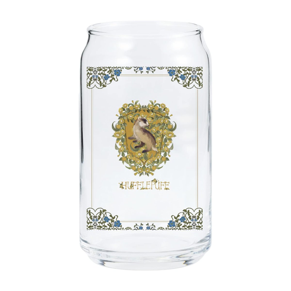 画像1: 「 ハリー・ポッター 」 缶型グラス ハッフルパフ ホグワーツ 寮 約３６０ｍｌ 雑貨 ハリーポッター グッズ 映画 日本製 ＳＡＮ４１６７?３ (1)