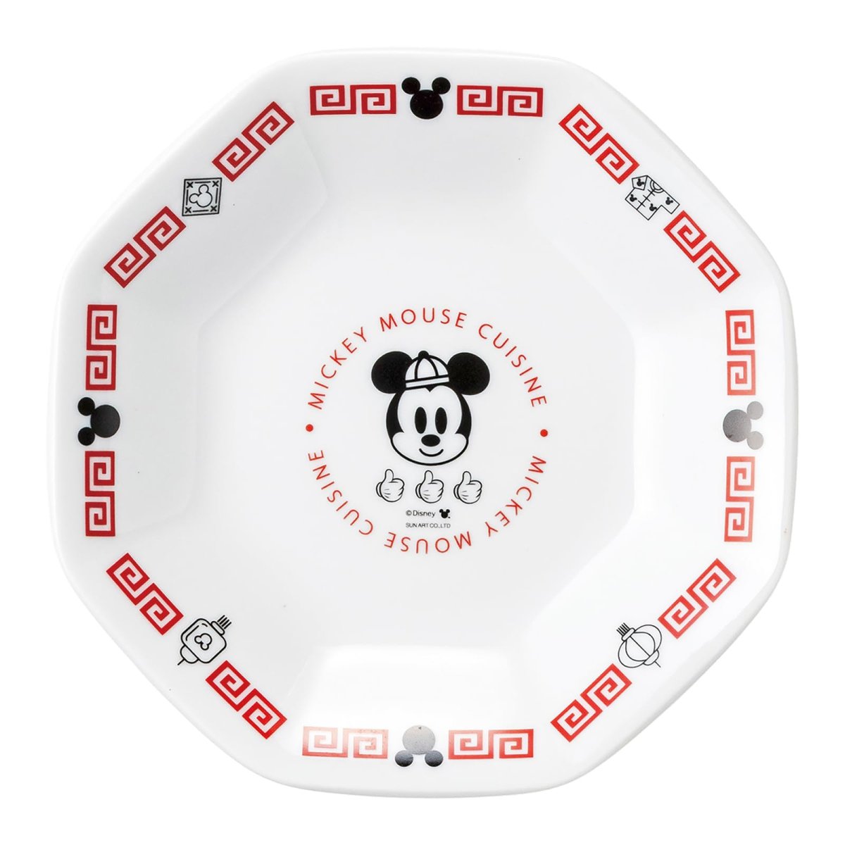 画像1: サンアート ディズニー ミッキーマウス チャーハン皿 中華シリーズ 食器 グッズ 雑貨 ＳＡＮ４１６９ (1)