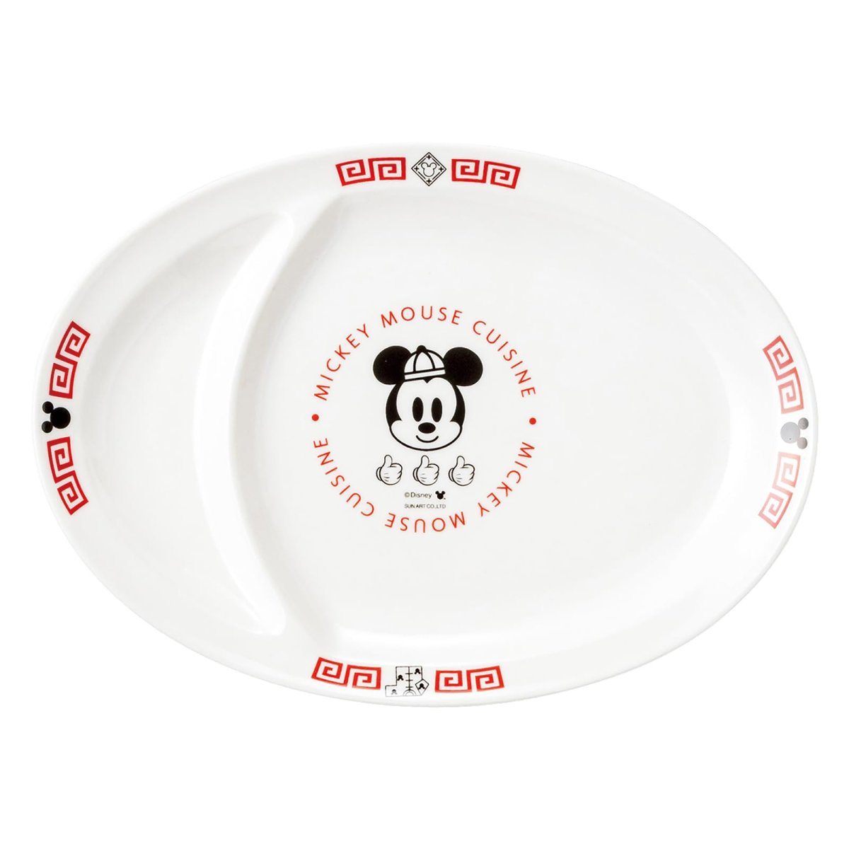 画像1: サンアート ディズニー ミッキーマウス 餃子皿 中華シリーズ 食器 グッズ 雑貨 ＳＡＮ４１７０ (1)