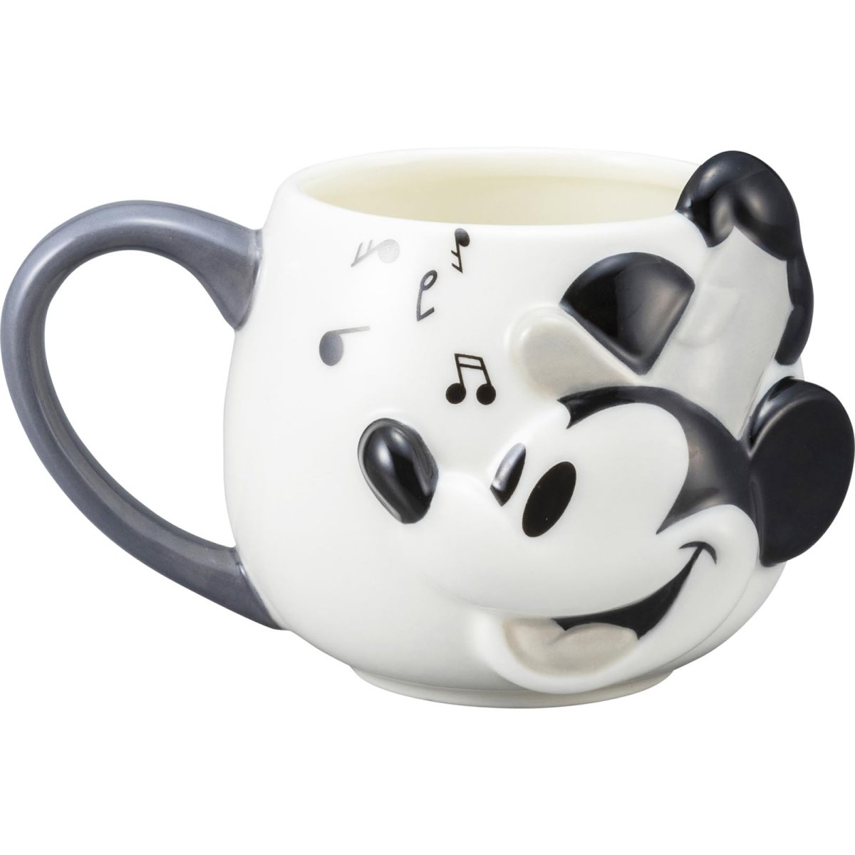 画像1: サンアート ウォルト ディズニー カンパニー 創立１００周年 Ｄ１００ ミッキーマウス フェイス マグカップ 蒸気船ウィリー 約３５０ｍｌ ＳＡＮ４１７８ (1)