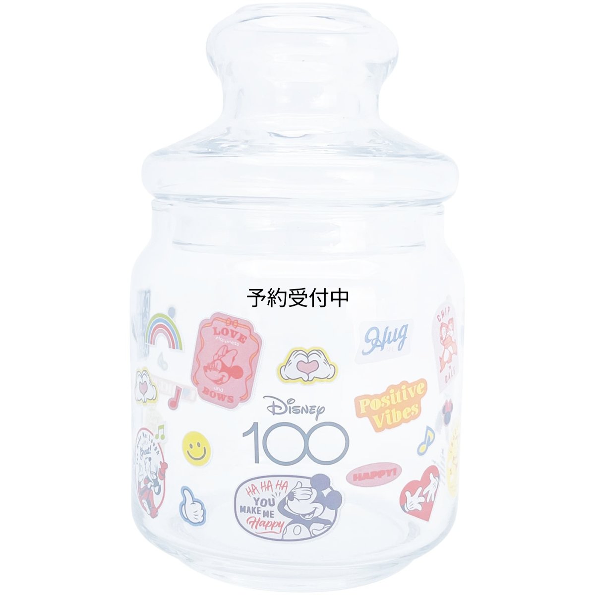 画像1: サンアート ウォルト ディズニー カンパニー 創立１００周年 Ｄ１００ ガラス 保存容器 キャニスター キャラクターズ 約５００ｍｌ 食器 グッズ 雑貨 プレゼント ギフト 誕生日プレゼント 日本製 ＳＡＮ４１８９?１ (1)