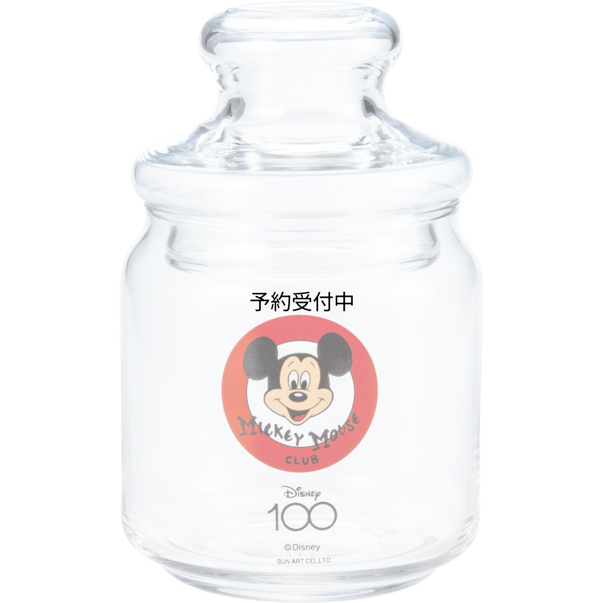 画像1: サンアート ウォルト ディズニー カンパニー 創立１００周年 Ｄ１００ ミッキーマウスクラブ キャニスター ガラス レトロポップ 食器 約５００ｍｌ 食器 グッズ 雑貨 プレゼント ギフト 誕生日プレゼント 日本製 ＳＡＮ４１９５ (1)