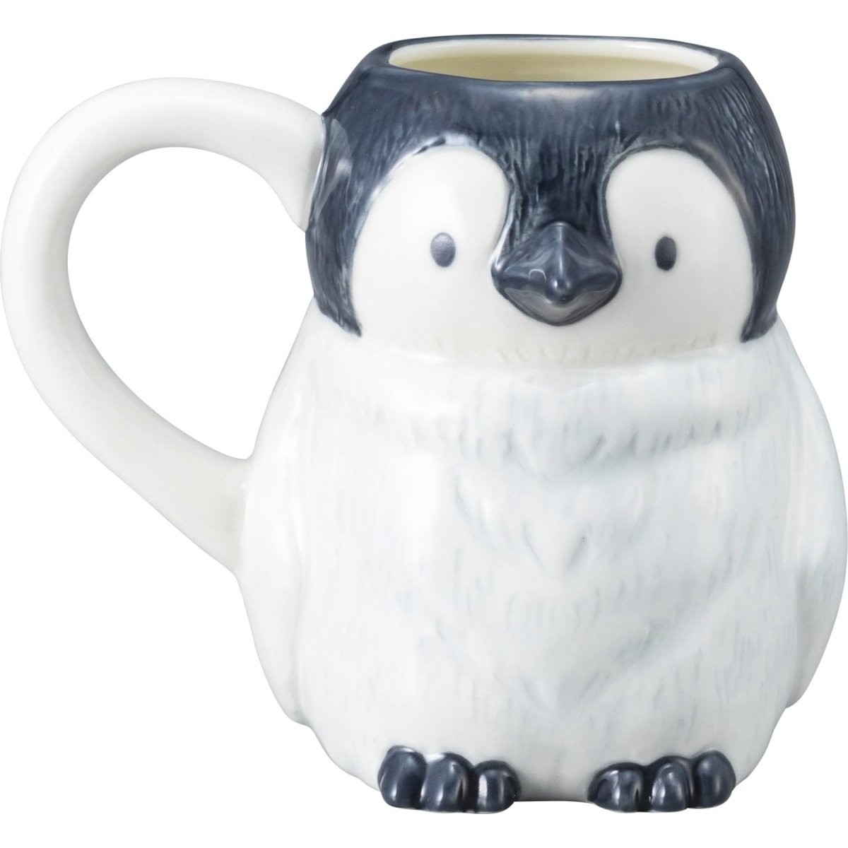 画像1: かわいい食器 マグカップ ペンギン ダイカット 動物 食器 約３４０ｍｌ (1)