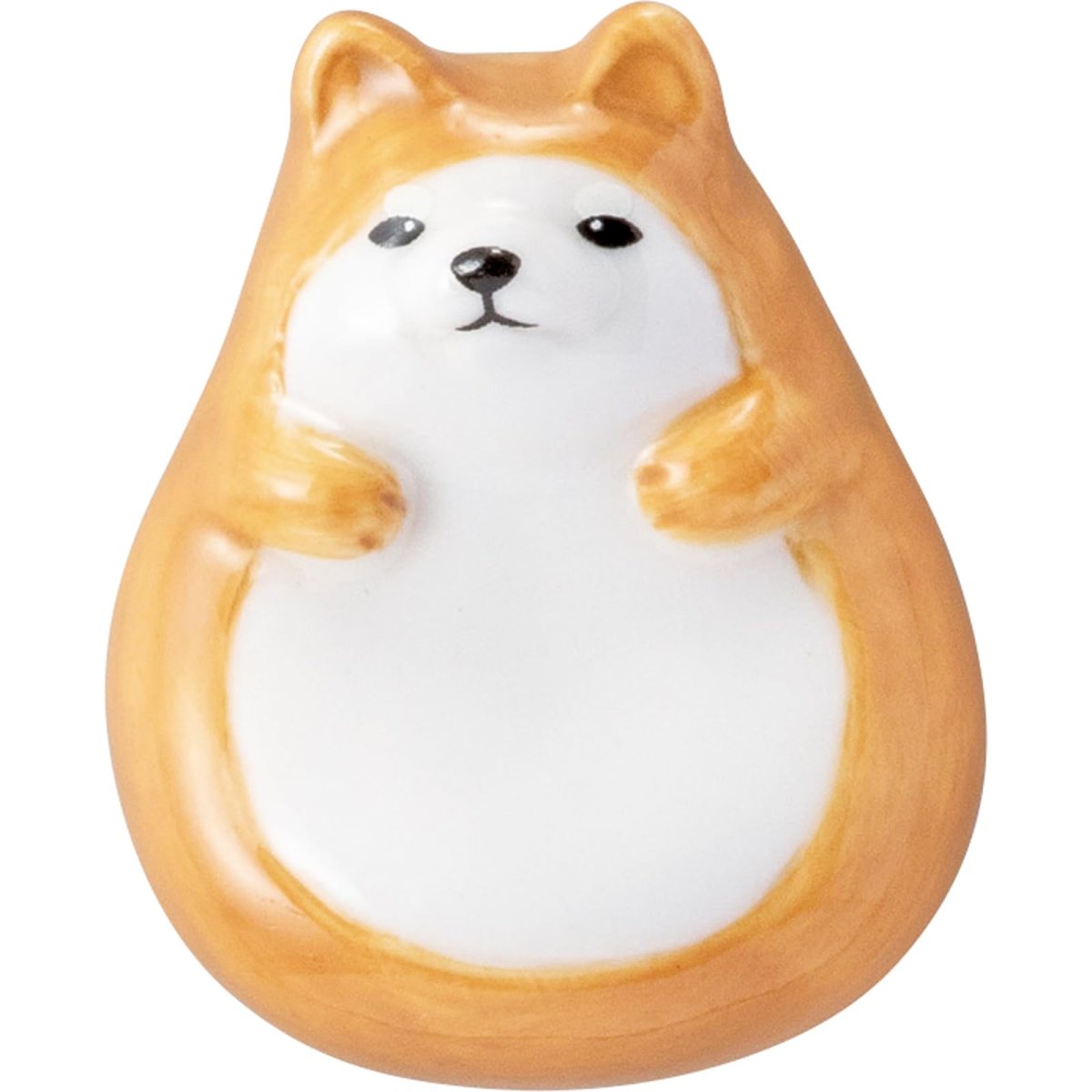 画像1: かわいい食器 「 おなかぽってりアニマル 」 イヌさんの 箸置き 約３×４ｃｍ 動物 雑貨 犬 グッズ 人間用 食器 茶色 ｓａｎ４２４３?３ (1)