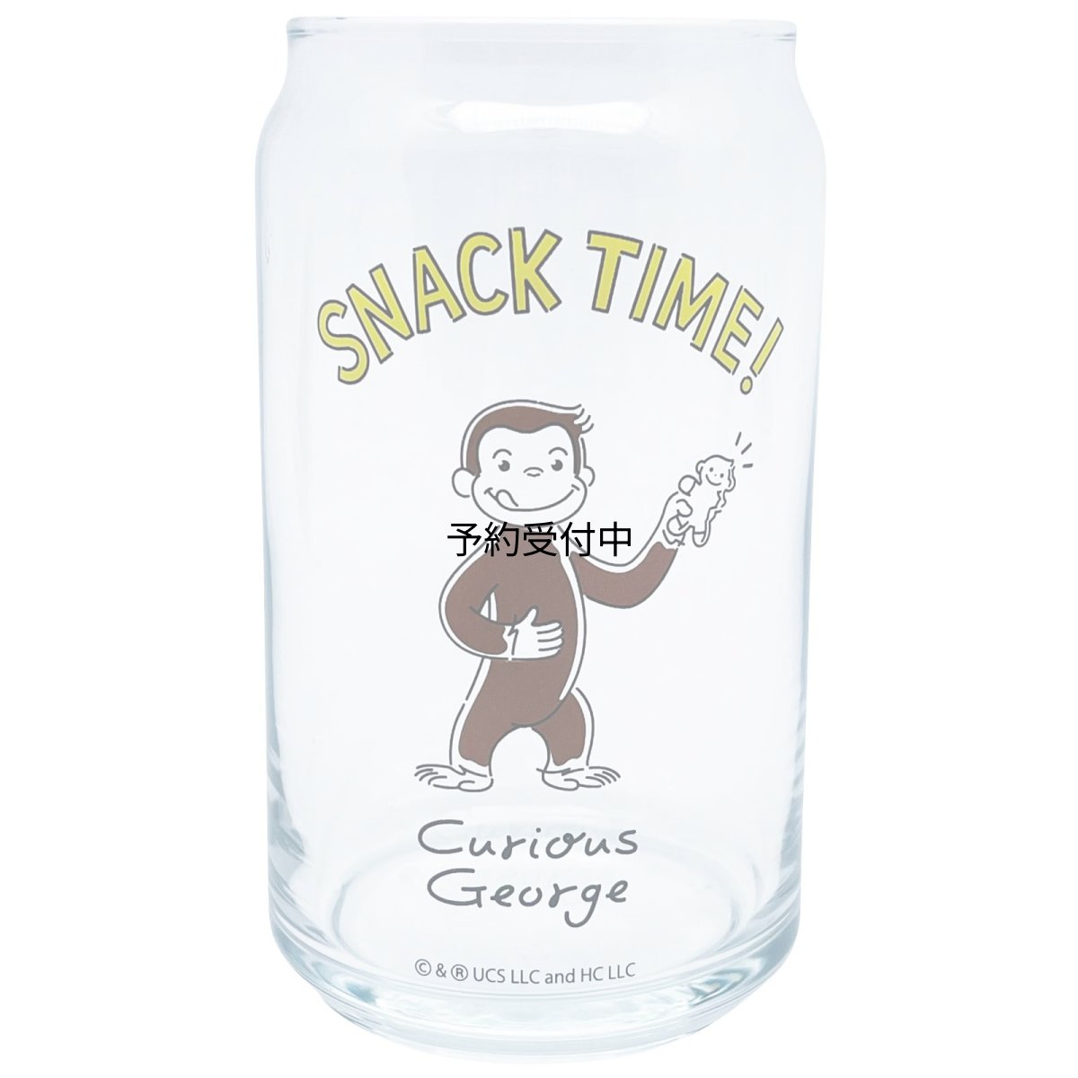 画像1: サンアート おさるのジョージ 缶型グラス シンプルライン スナックタイム 約３６０ｍｌ 日本製 ＳＡＮ４２７３?１ (1)
