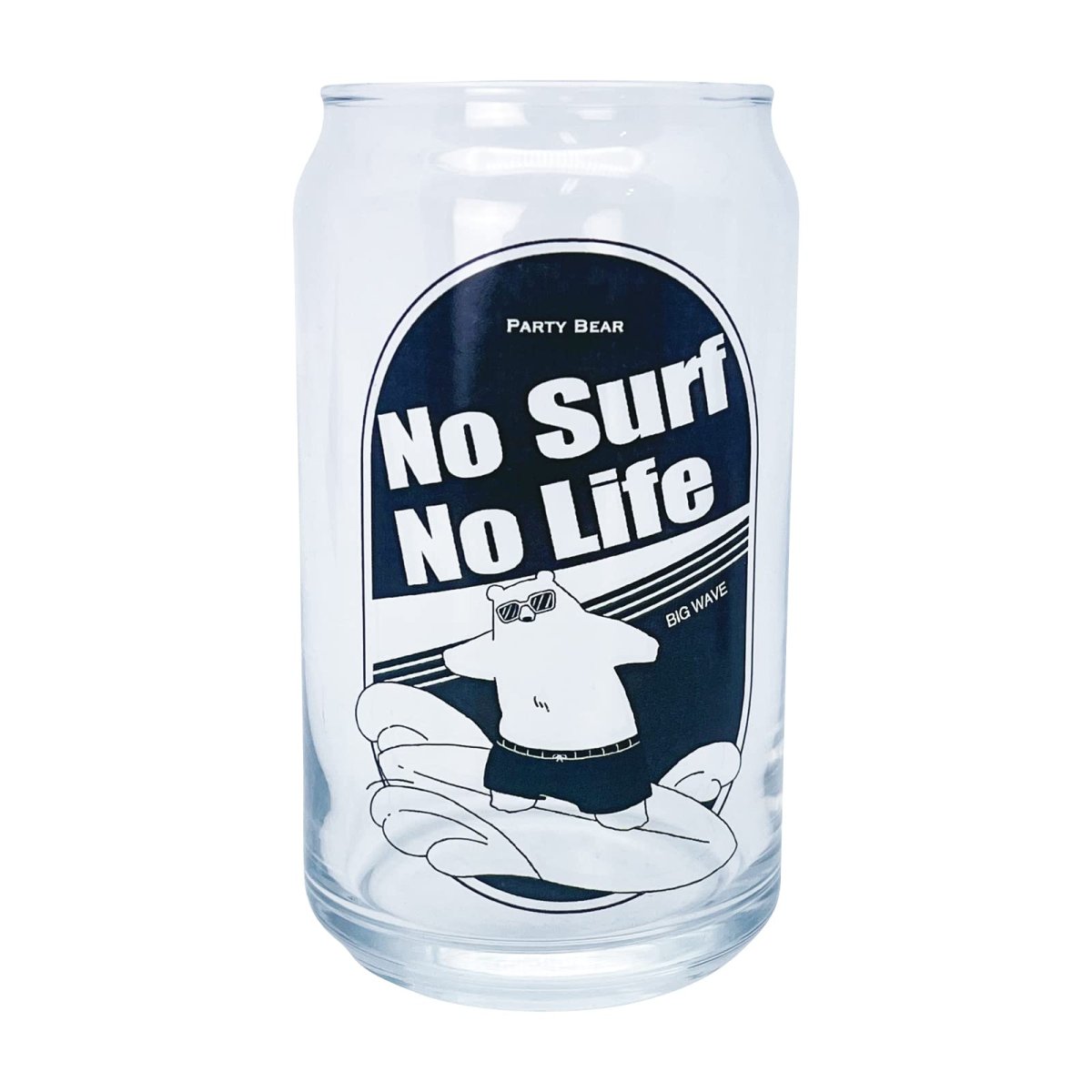 画像1: サンアート かわいい食器 「 ＰＡＲＴＹ ＢＥＡＲ くまのグラさん 」 缶型グラス 波 Ｎｏ Ｓｕｒｆ Ｎｏ Ｌｉｆｅ 雑貨 くま 熊 グッズ 夏 食器 日本製 ＳＡＮ４３０２?２ (1)