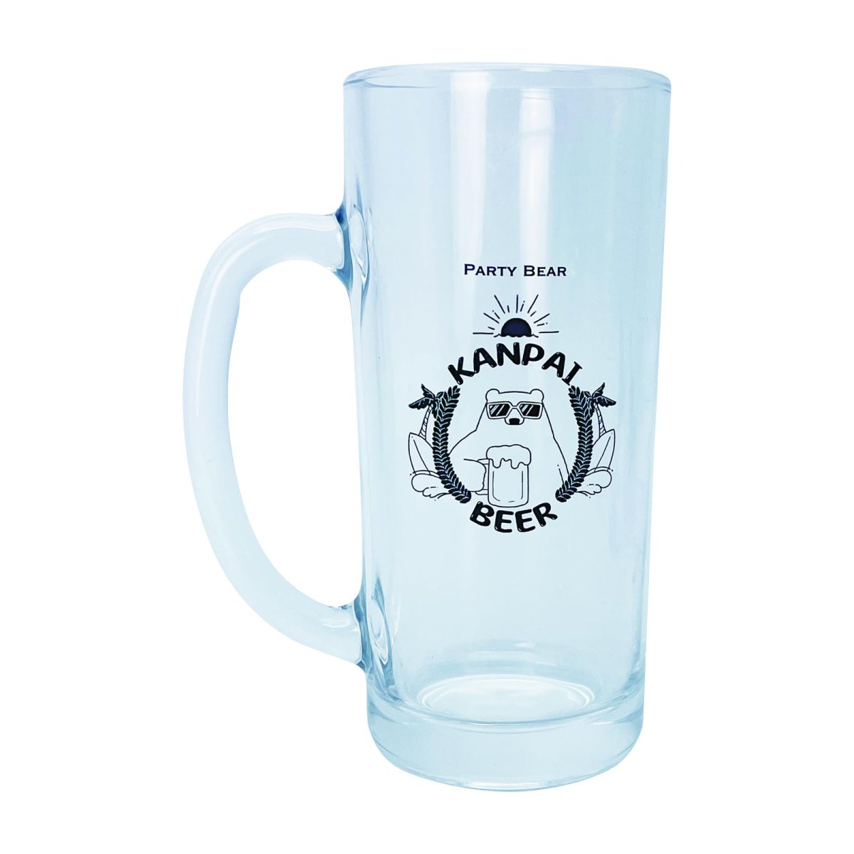 画像1: サンアート かわいい食器 「 ＰＡＲＴＹ ＢＥＡＲ くまのグラさん 」 ビールジョッキ ビアグラス 約３３０ｍｌ 乾杯ＫＡＮＰＡＩ ＢＥＡＲ 雑貨 くま 熊 グッズ 夏 食器 日本製 ＳＡＮ４３０３ (1)