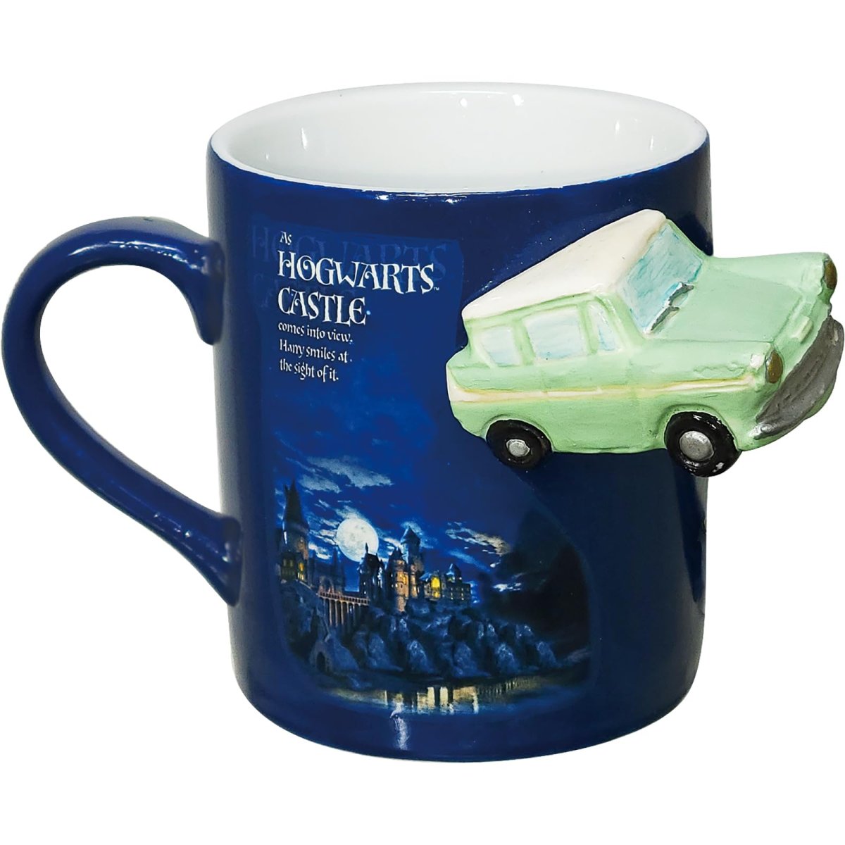 画像1: 「 ハリー・ポッター 」マグカップ 約３００ｍｌ 半立体 空飛ぶフォード・アングリア 車 ハリーポッター グッズ 雑貨 食器 ＳＡＮ４３５１ (1)