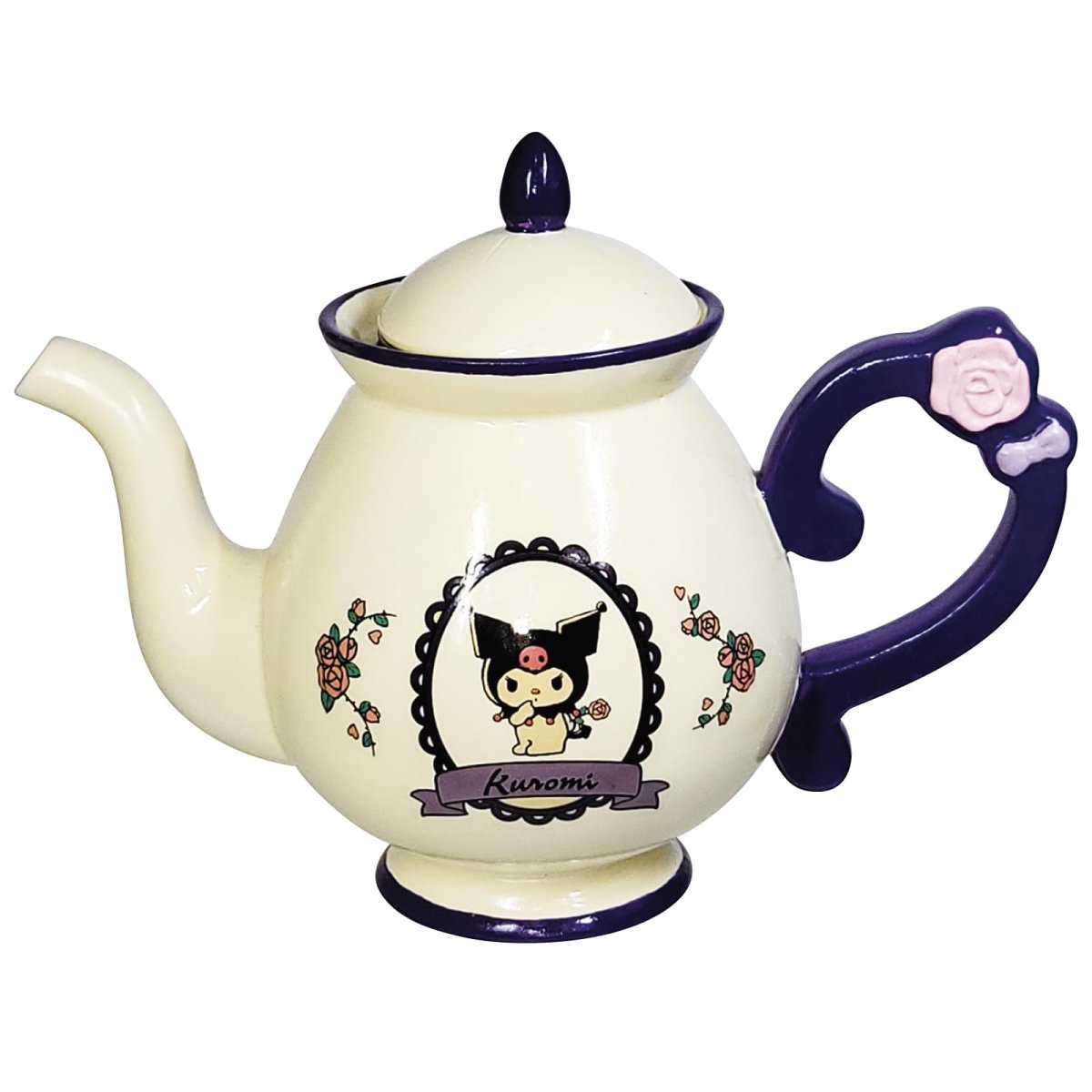 画像1: サンリオ （ＳＡＮＲＩＯ） クロミ ティーポット 約６００ｍｌ フラワー レトロ サンリオ グッズ 食器 ＳＡＮ４３５５ (1)