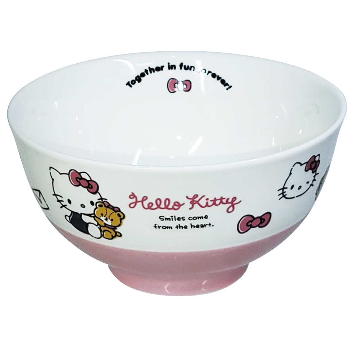 画像1: サンリオ （ＳＡＮＲＩＯ） ハローキティ 茶碗 ふんわりピンク キティーちゃん ピンク サンリオ グッズ 食器 (1)