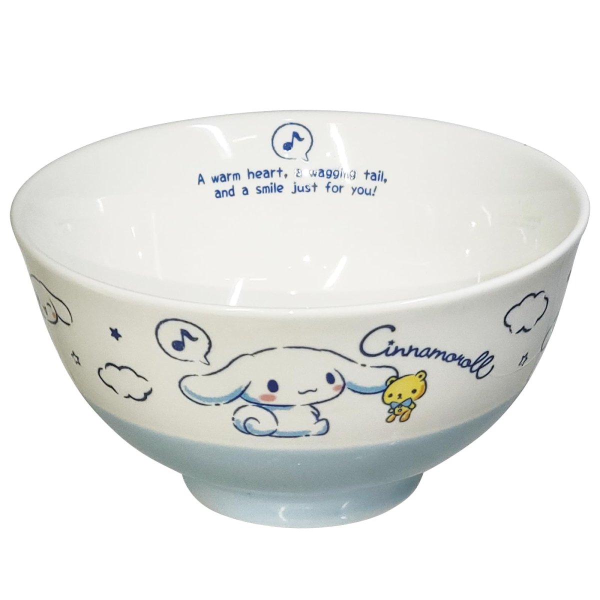 画像1: サンリオ （ＳＡＮＲＩＯ） シナモロール 茶碗 青空写真 シナモン ブルー サンリオ グッズ 食器 (1)