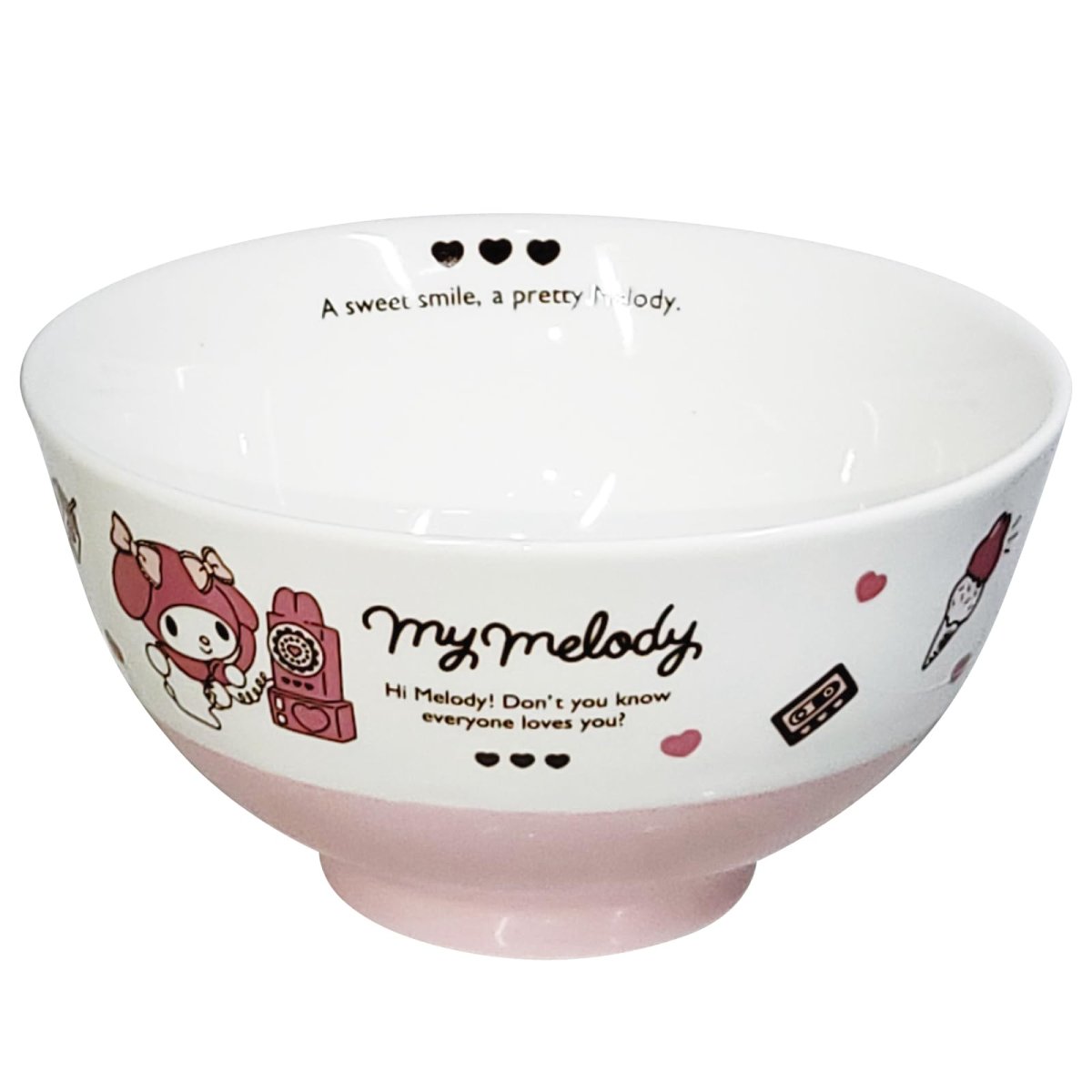 画像1: サンリオ （ＳＡＮＲＩＯ） マイメロディ 茶碗 カワイイコモノ マイメロ ピンク サンリオ グッズ 食器 (1)
