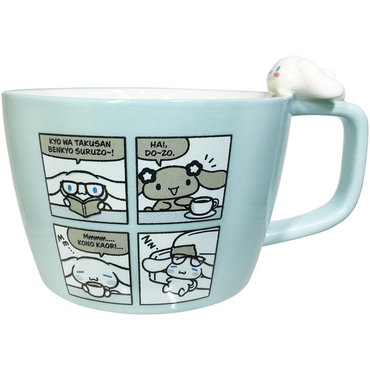 画像1: サンリオ （ＳＡＮＲＩＯ） シナモロール スープカップ ４ｋｏｍａ シナモン フィギュア付き サンリオ グッズ 食器 (1)