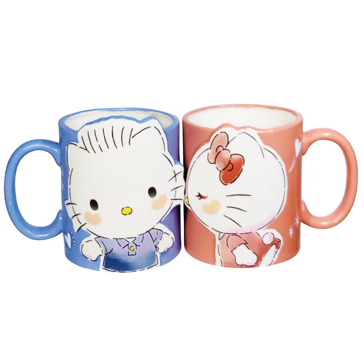 画像1: サンリオ （ＳＡＮＲＩＯ） ハローキティ ＆ ディアダニエル キス マグカップ 約３００ｍｌ ペア キティーちゃん ダニエル サンリオ グッズ 食器 ＳＡＮ４３７２ (1)