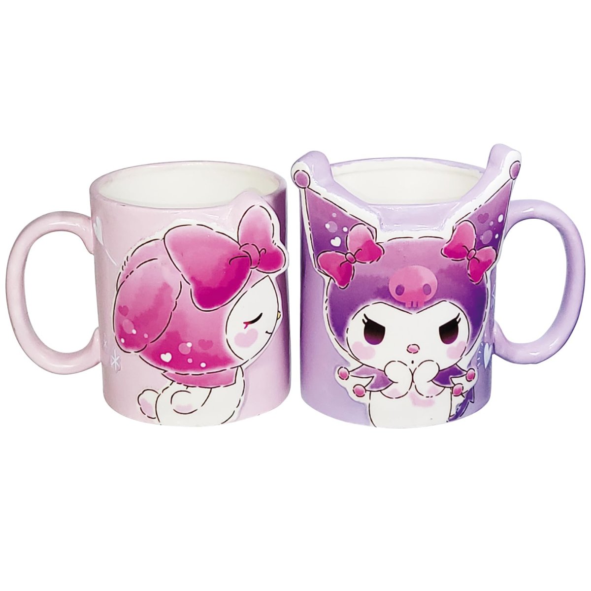 画像1: サンリオ （ＳＡＮＲＩＯ） マイメロディ ＆ クロミ キス マグカップ 約３００ｍｌ ペア サンリオ グッズ 食器 ＳＡＮ４３７３ (1)