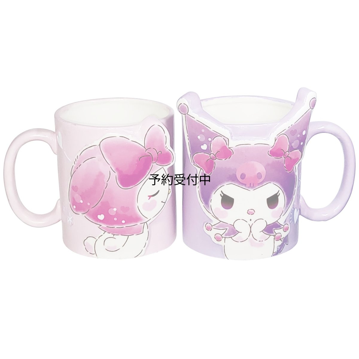 画像1: サンリオ （ＳＡＮＲＩＯ） マイメロディ ＆ クロミ キス マグカップ 約３００ｍｌ ペア サンリオ グッズ 食器 ＳＡＮ４３７３ (1)