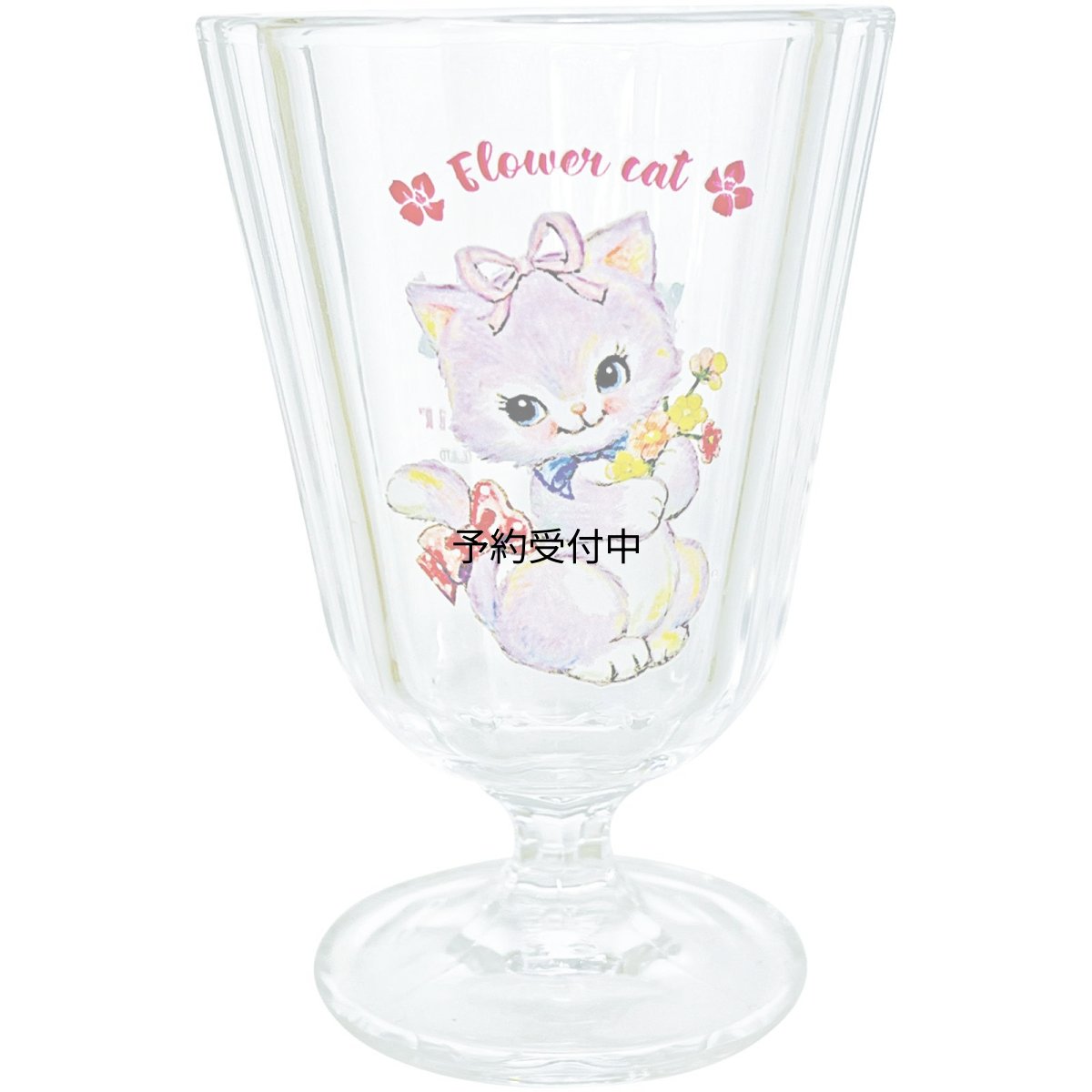 画像1: スイマー 「 ＳＷＩＭＭＥＲ 」 グラス 脚付き フラワーキャット 約１９０ｍｌ (1)