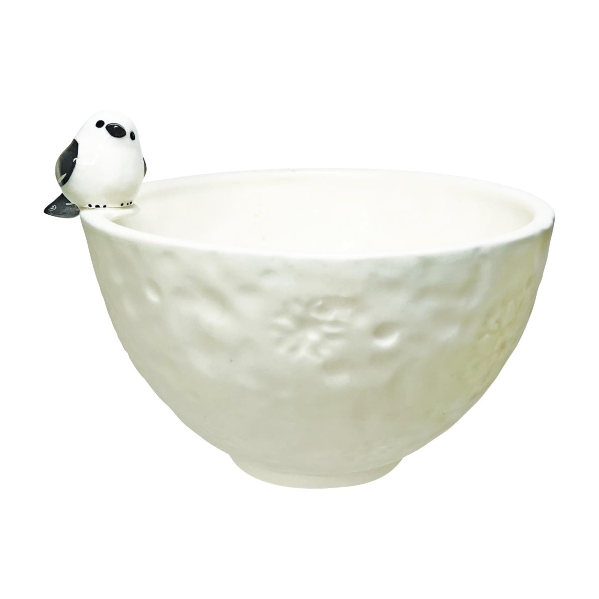 画像1: かわいい食器 シマエナガ お茶碗 フィギュア付き 動物 食器 ＳＡＮ４４０４ (1)