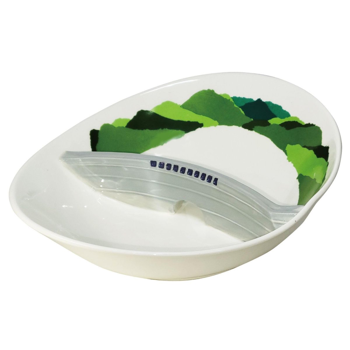 画像1: おもしろ食器 ダム カレー皿 プレート 皿 和風 プレゼント 面白い グッズ 忘年会 ビンゴ景品 パーティーグッズ 誕生日プレゼント ＳＡＮ４４０７ (1)