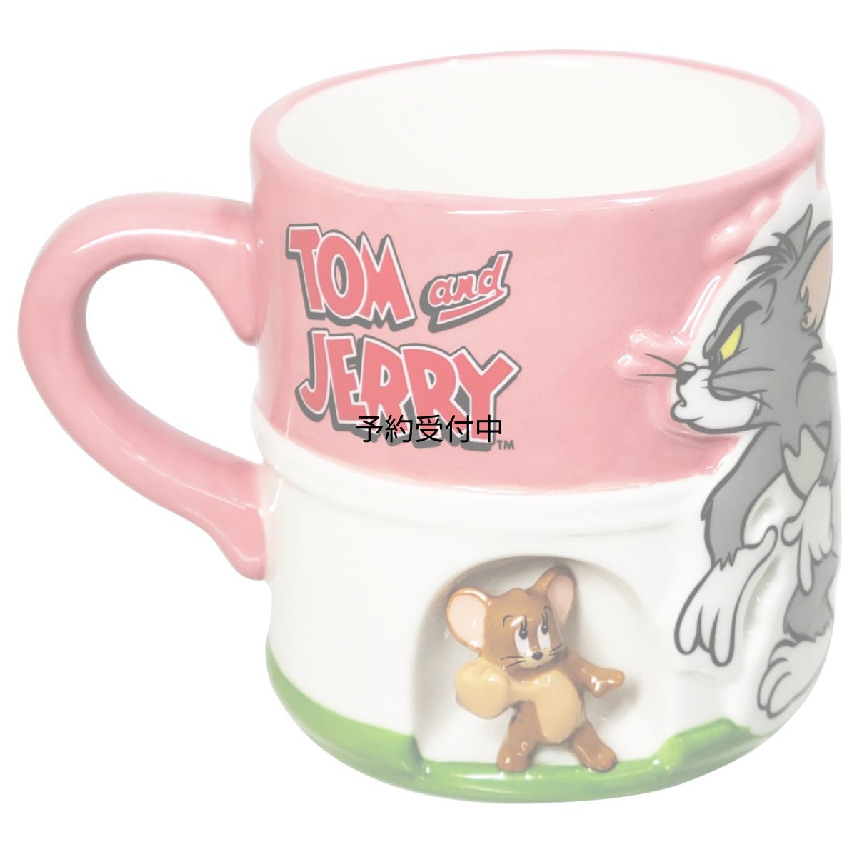 画像1: 「 トムとジェリー 」 ３Ｄ アニメシーン トム ドキドキ マグカップ 約１１×９ｃｍ ２００ｍｌ 食器 トムジェリ グッズ 雑貨 白 ＳＡＮ４４９８ (1)