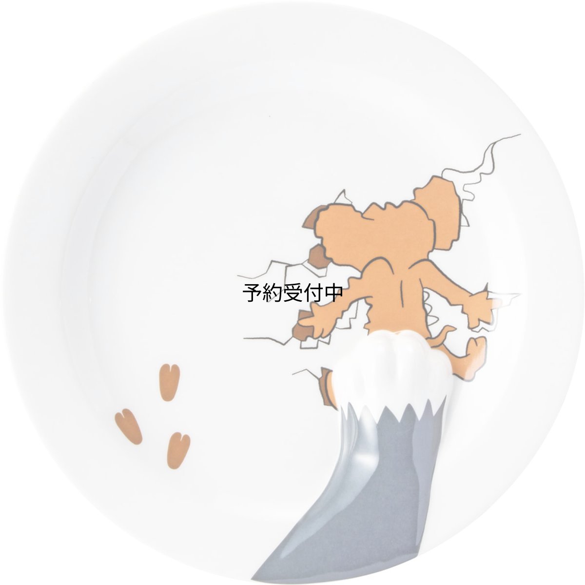画像1: 「 トムとジェリー 」 ３ｄ アニメシーン ジェリー ぺちゃんこ プレート 皿 ２４ｃｍ 食器 トムジェリ グッズ 雑貨 白 ｓａｎ４４９９ (1)