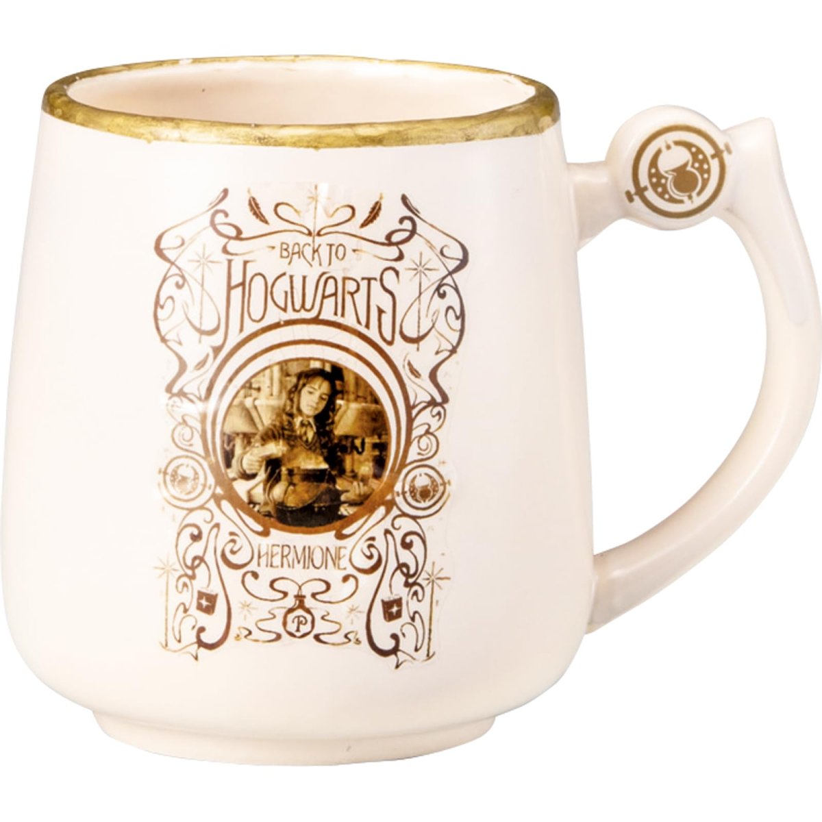 画像1: 「 ハリー・ポッター 」 タイムターナー フィギュア付 マグカップ 約８×９ｃｍ ２９０ｍｌ 食器 ｗｉｚａｒｄｉｎｇ ｗｏｒｌｄ グッズ ハリーポッター 雑貨 グレー ｓａｎ４５０７ (1)